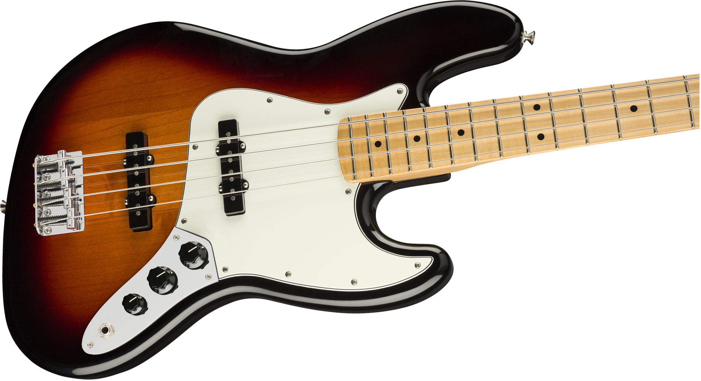 Fender® Player Jazz Bass®, Maple Fingerboard, 3-Color Sunburst