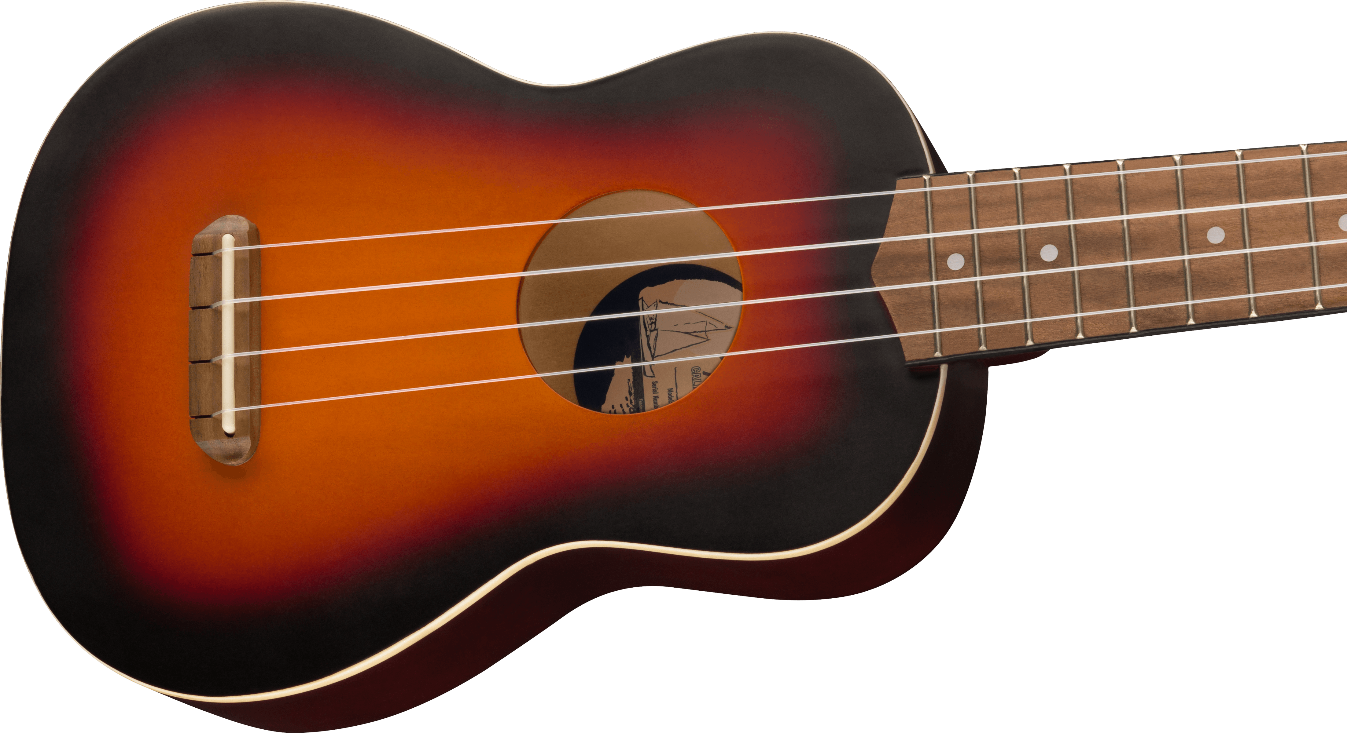 Fender® Venice Soprano Uke, Walnut Fingerboard, 2-Color Sunburst