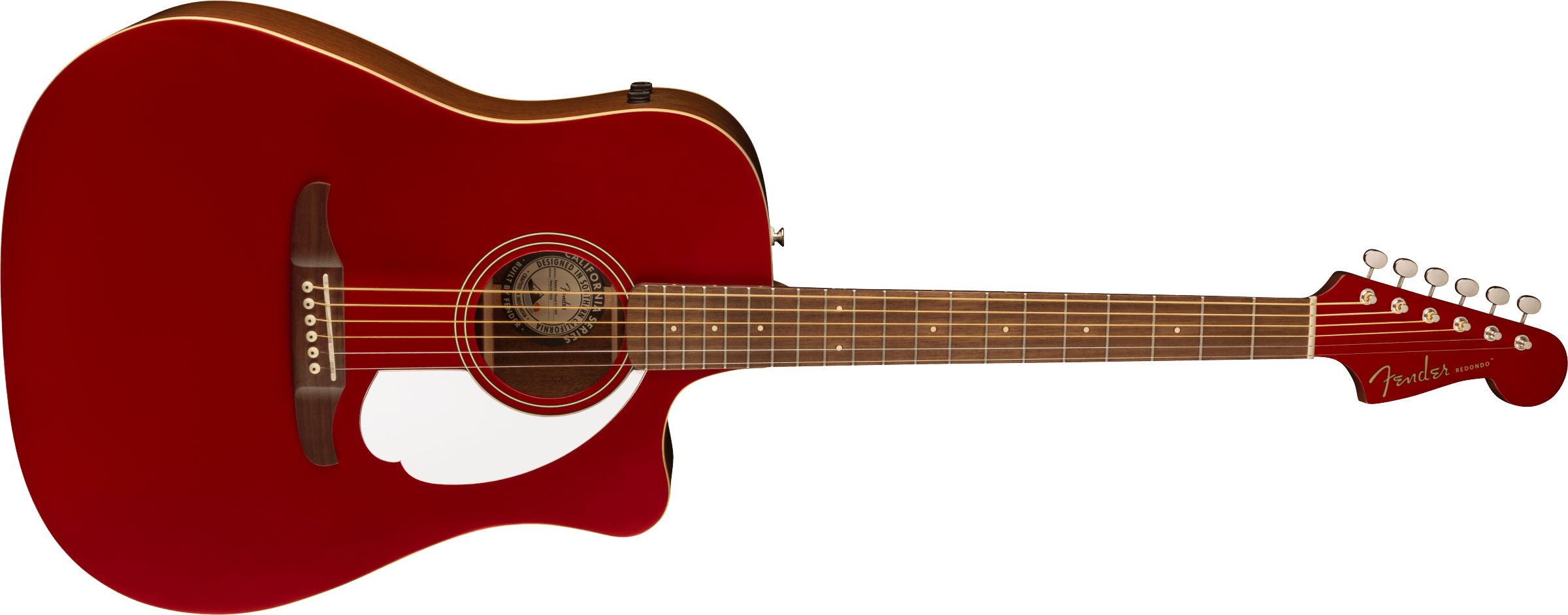 Fender® Redondo Player, Walnut Fingerboard, White Pickguard, Candy Apple Red