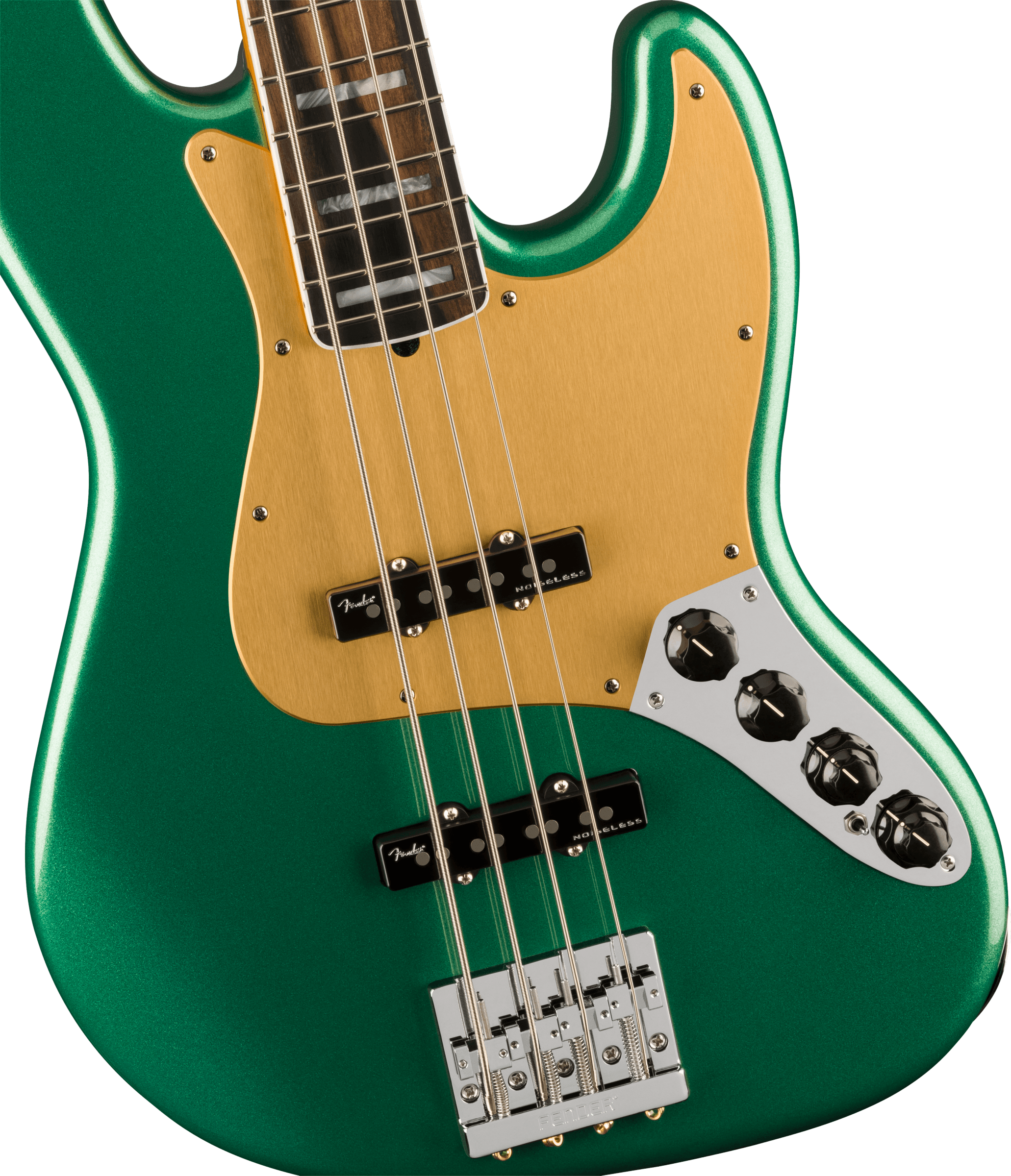 Fender® American Ultra Jazz Bass®, Ebony Fingerboard, Mystic Pine Green