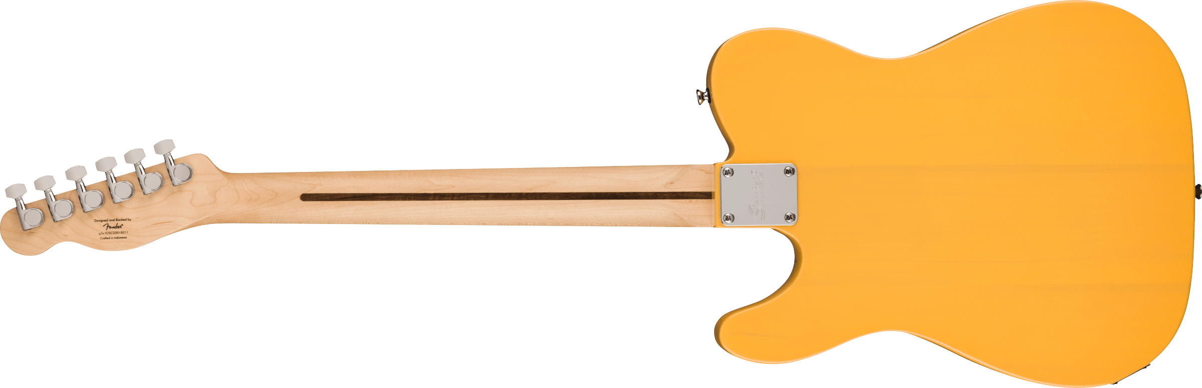 Squier® Sonic® Telecaster®, Maple Fingerboard, Black Pickguard, Butterscotch Blonde