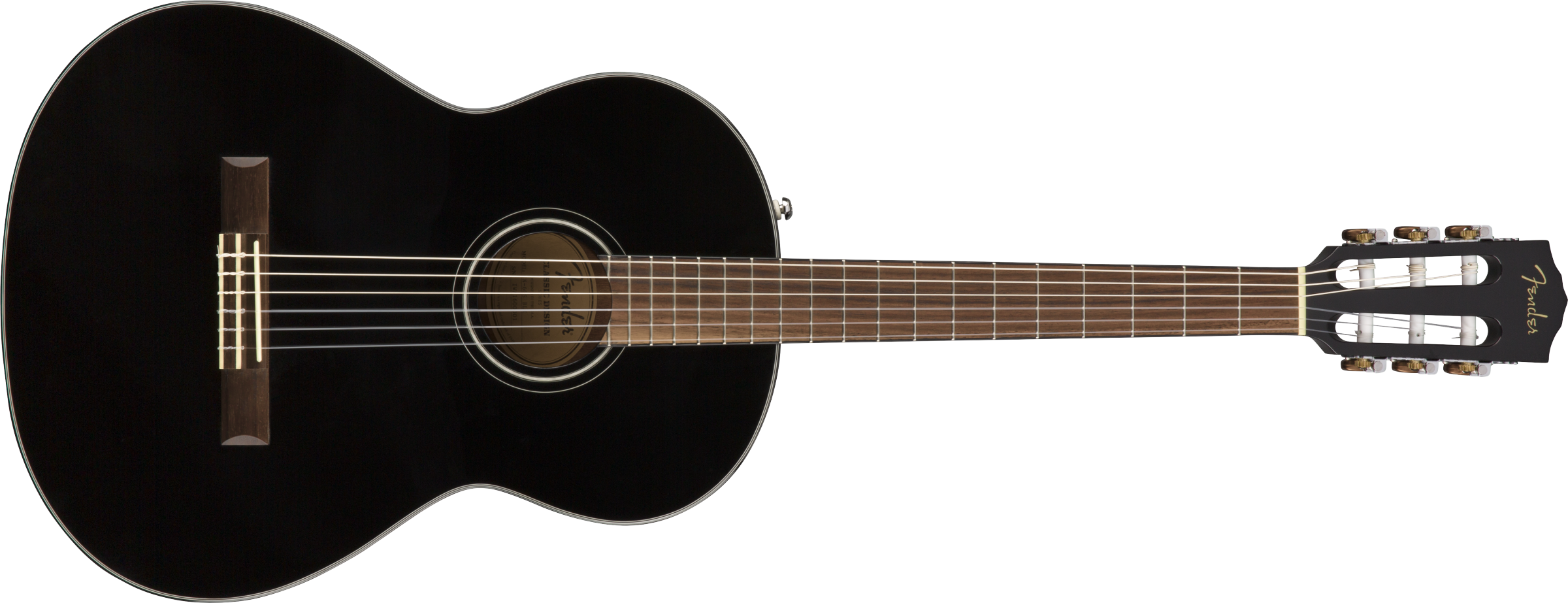 Fender® CN-60S Nylon, Walnut Fingerboard, Black