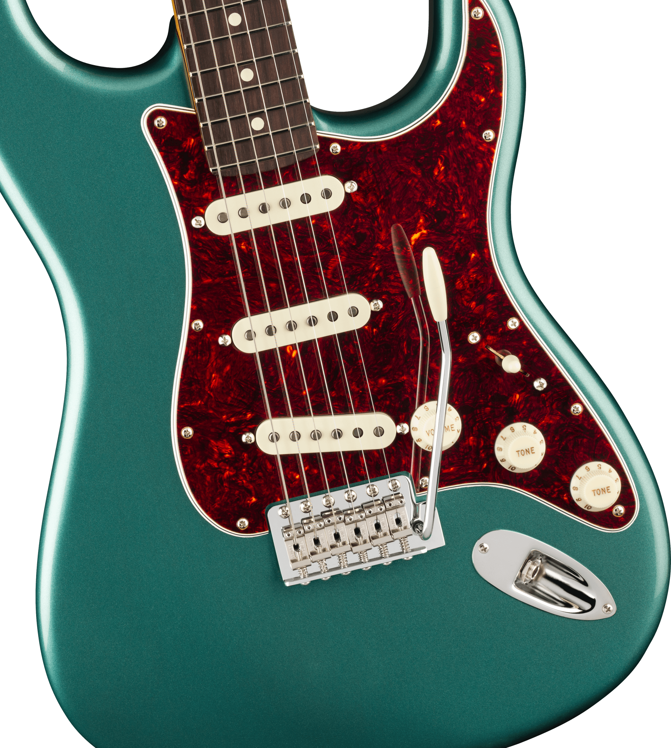 Fender® American Professional Classic Stratocaster®, Rosewood Fingerboard, Faded Sherwood Green Metallic