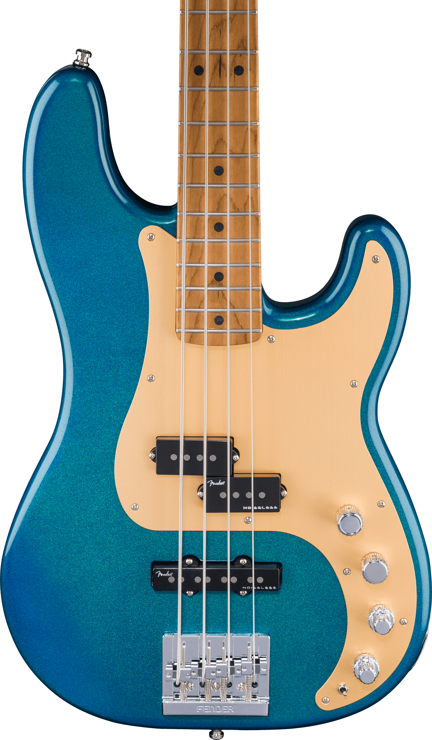 Fender® Limited Edition American Ultra II Precision Bass®, Roasted Maple Fingerboard, Aurora