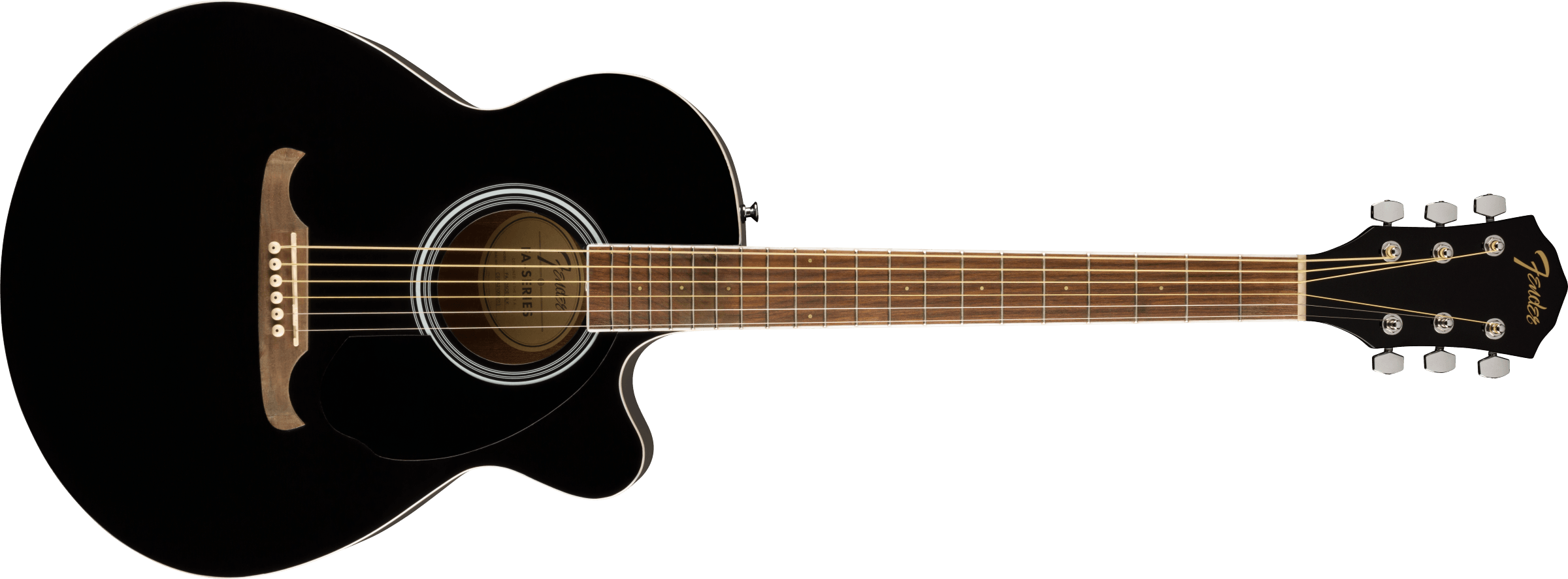 Fender® FA-135CE Concert, Walnut Fingerboard, Black