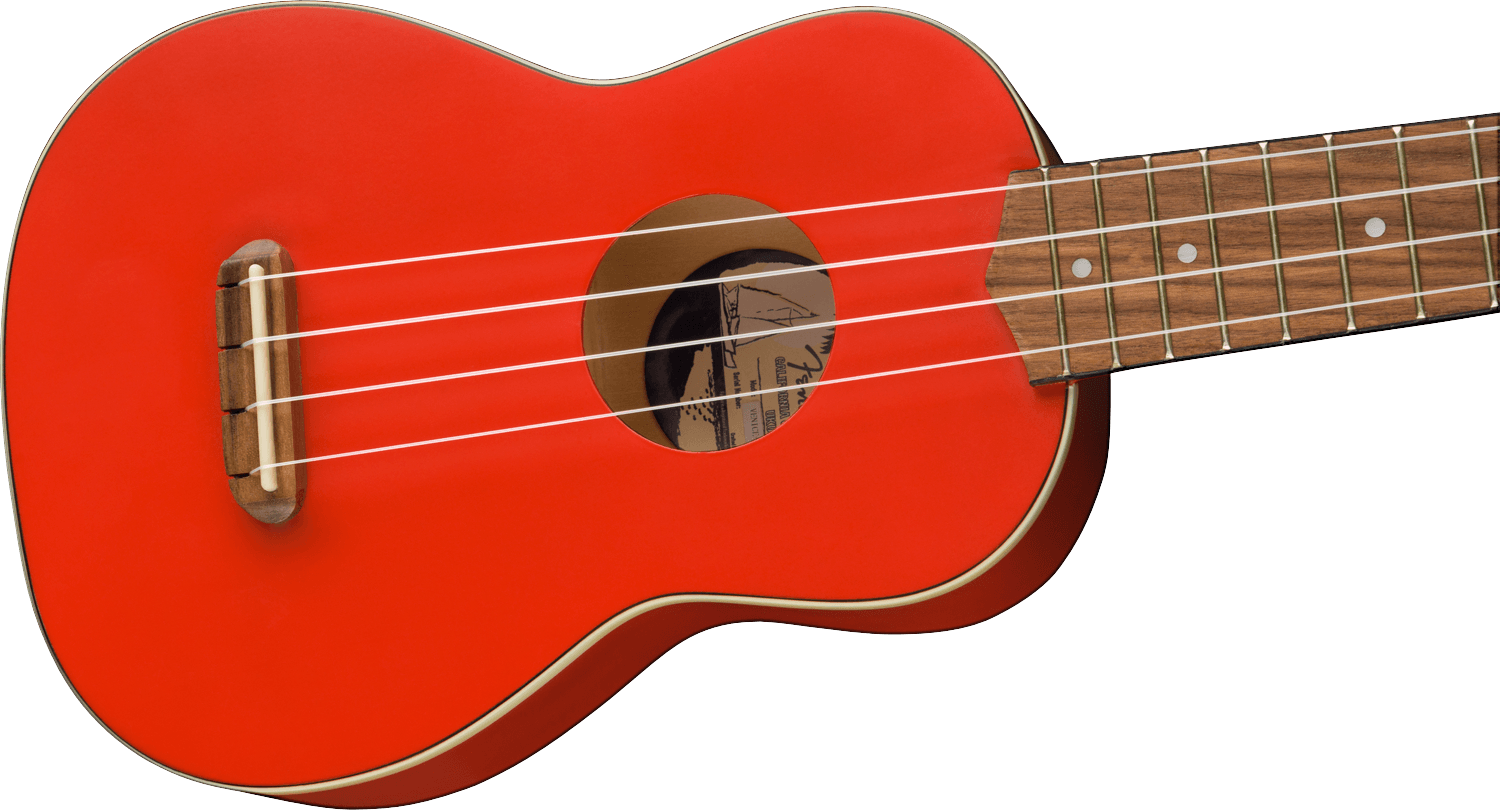 Fender® FSR Venice Soprano Ukulele, Walnut Fingerboard, Fiesta Red