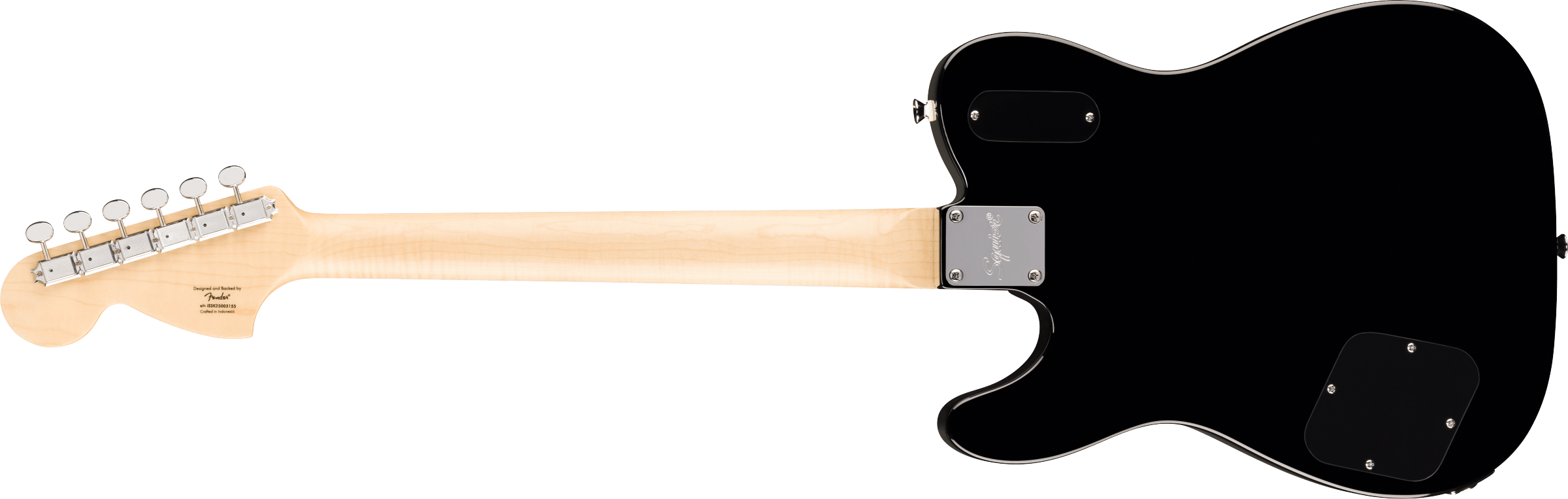 Squier® Paranormal Troublemaker Telecaster® Deluxe Bigsby®, Laurel Fingerboard, Parchment Pickguard, Black