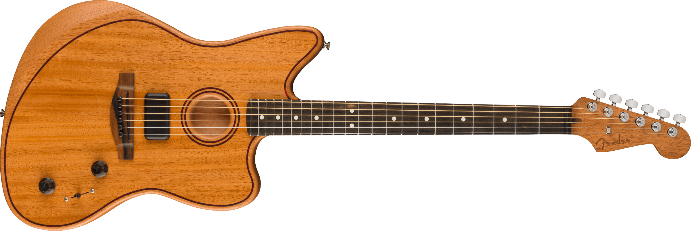 Fender® American Acoustasonic® Jazzmaster® All-Mahogany, Ebony Fingerboard, Natural