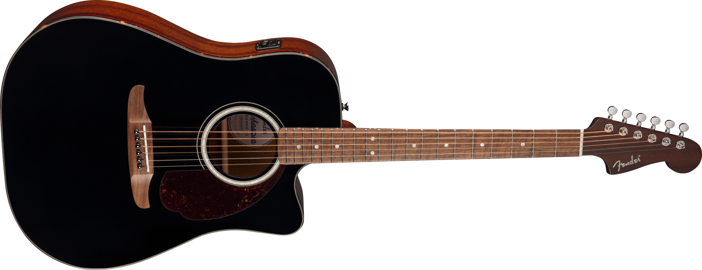 Fender® California Deluxe Redondo™ CE, Walnut Fingerboard, Black