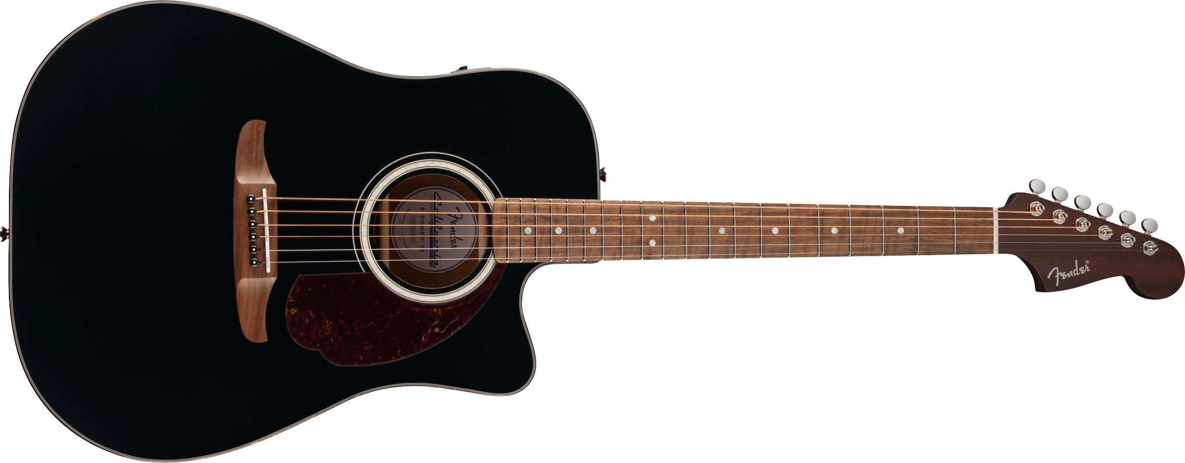 Fender® California Deluxe Redondo™ CE, Walnut Fingerboard, Black
