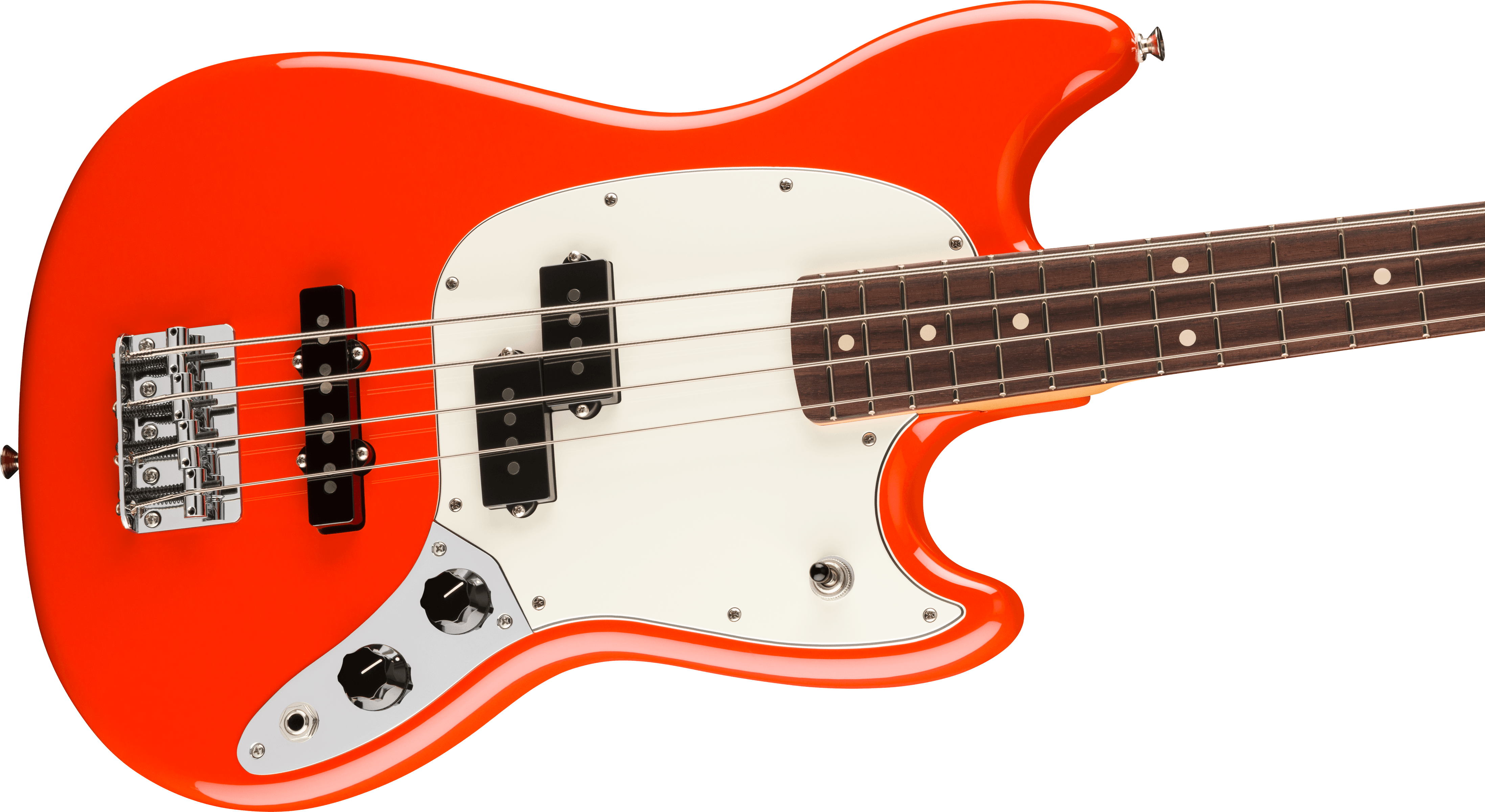Fender® Player II Mustang® Bass PJ, Rosewood Fingerboard, Coral Red