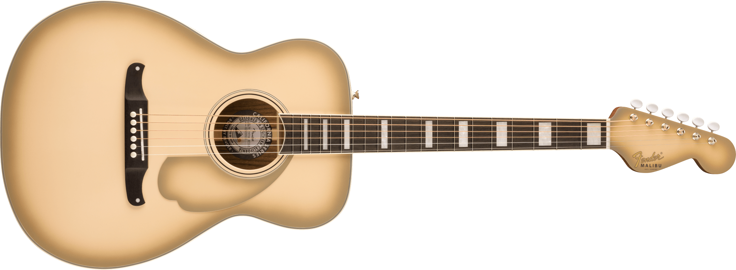 Fender® Limited Edition California Vintage Malibu with Case, Antigua Pickguard, Antigua