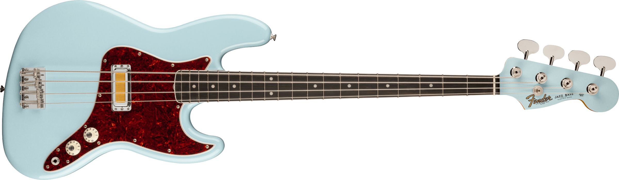Fender® Gold Foil Jazz Bass®, Ebony Fingerboard, Sonic Blue