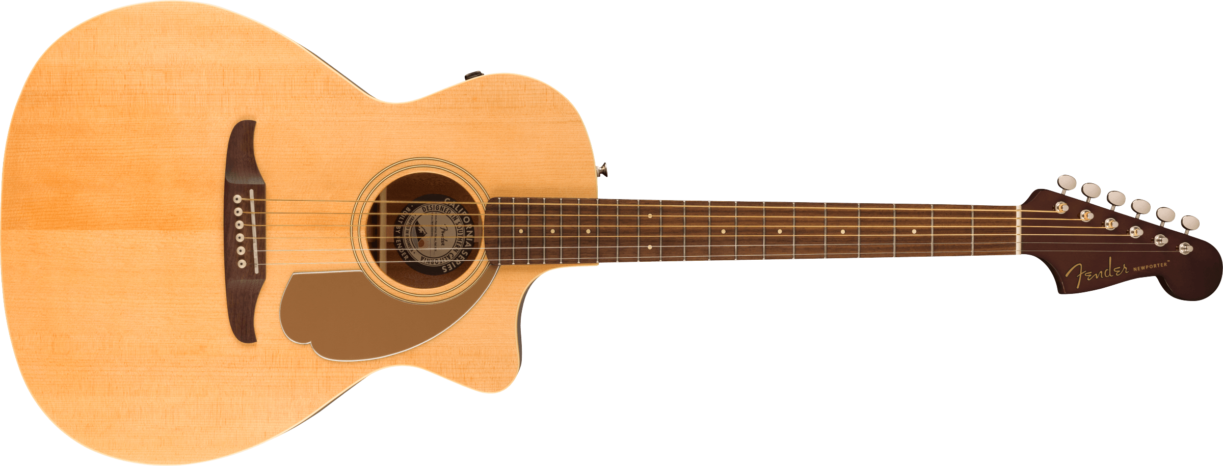 Fender® Newporter Player, Walnut Fingerboard, Gold Pickguard, Natural