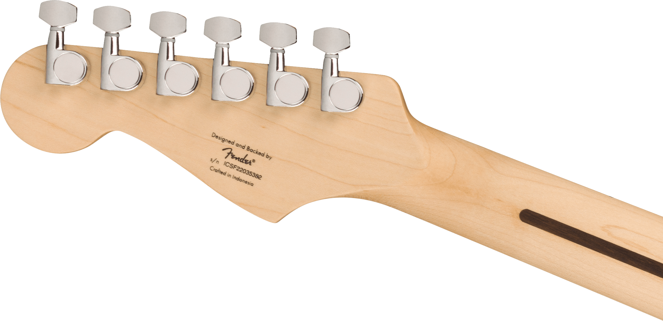 Squier® Sonic® Stratocaster®, Maple Fingerboard, White Pickguard, Black