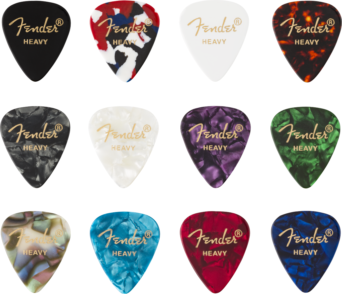 Fender® 351 Shape, Celluloid Medley, Heavy (12)