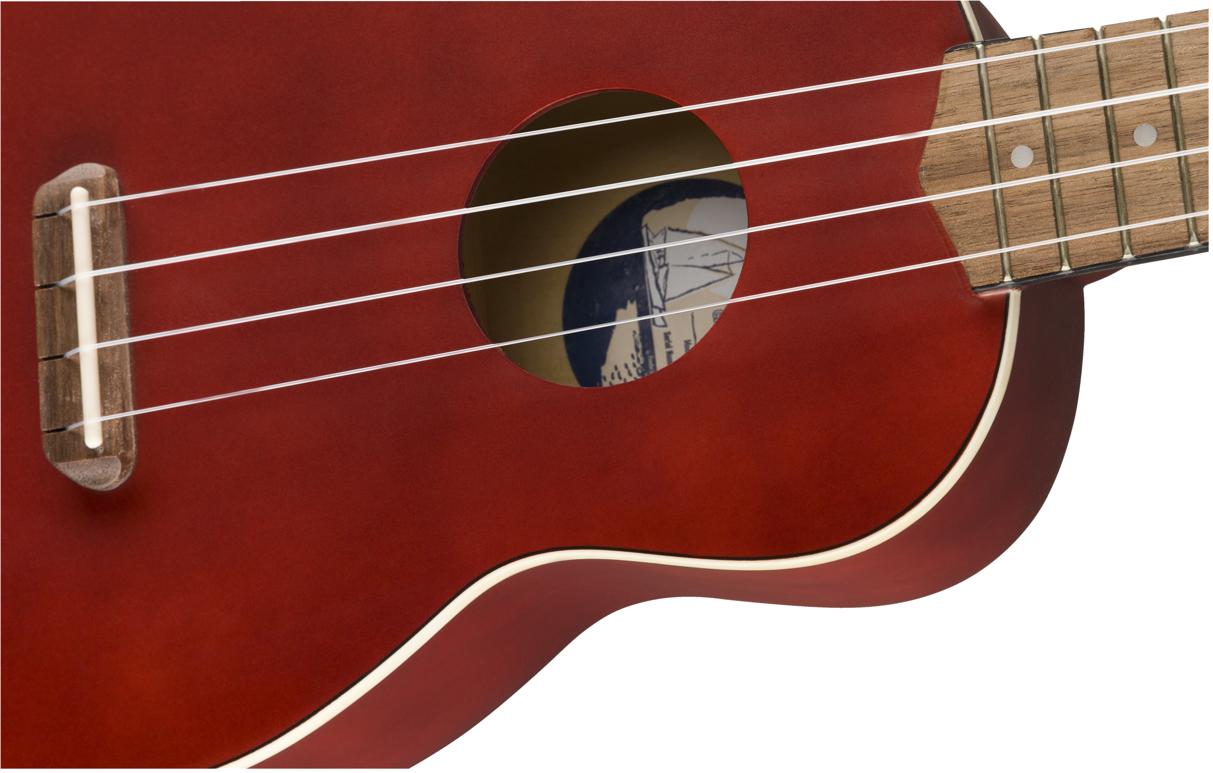 Fender® Venice Soprano Uke, Walnut Fingerboard, Cherry