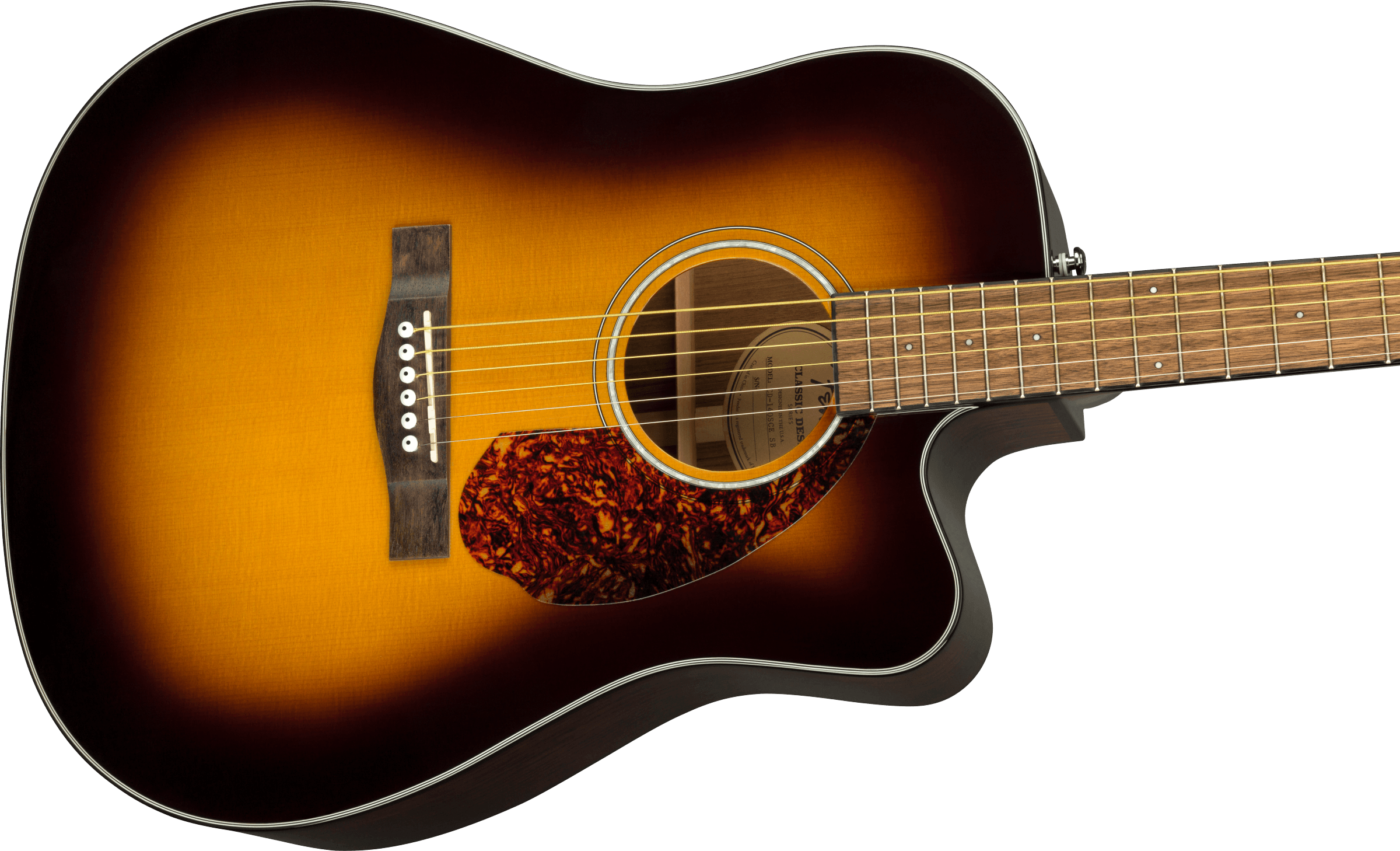 Fender® CD-140SCE Dreadnought, Walnut Fingerboard, Sunburst w/case