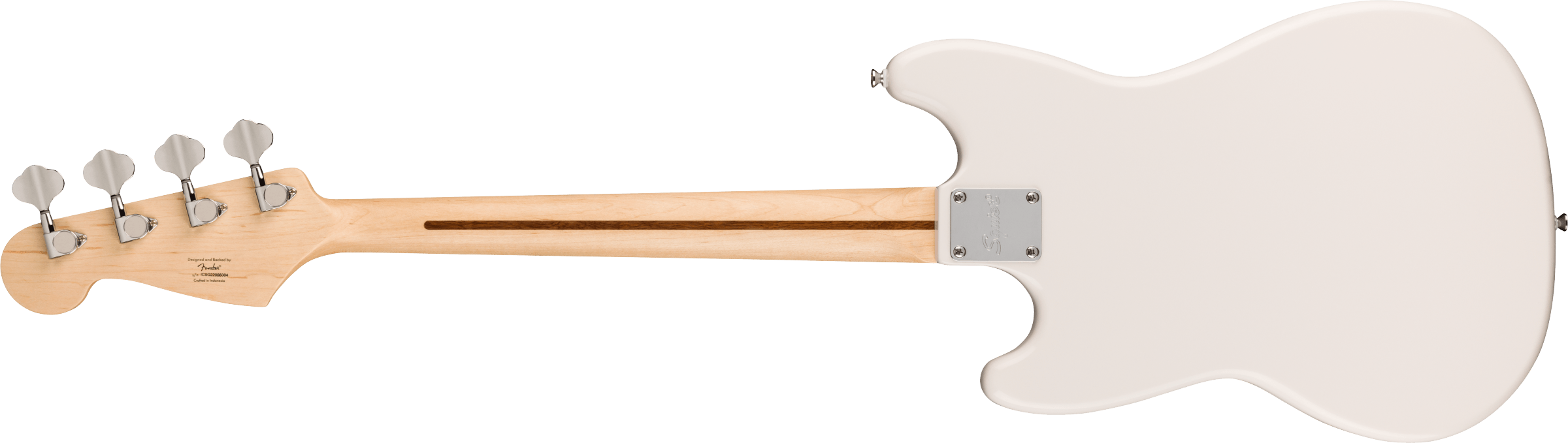 Squier® Squier Sonic® Bronco™ Bass, Maple Fingerboard, White Pickguard, Arctic White