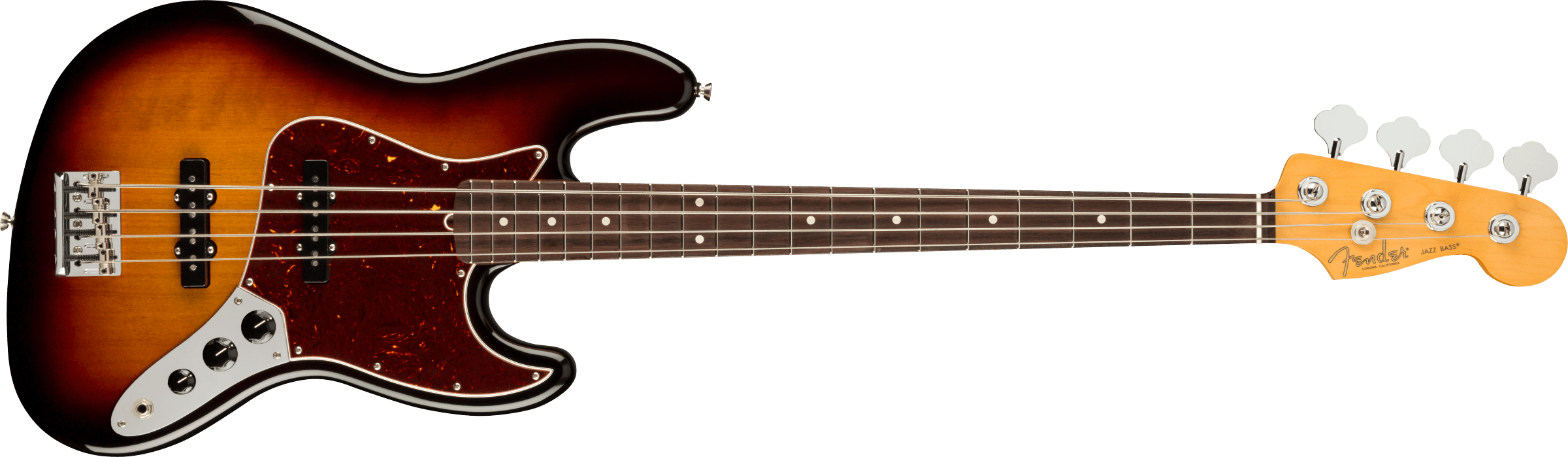 Fender® American Professional II Jazz Bass®, Rosewood Fingerboard, 3-Color Sunburst