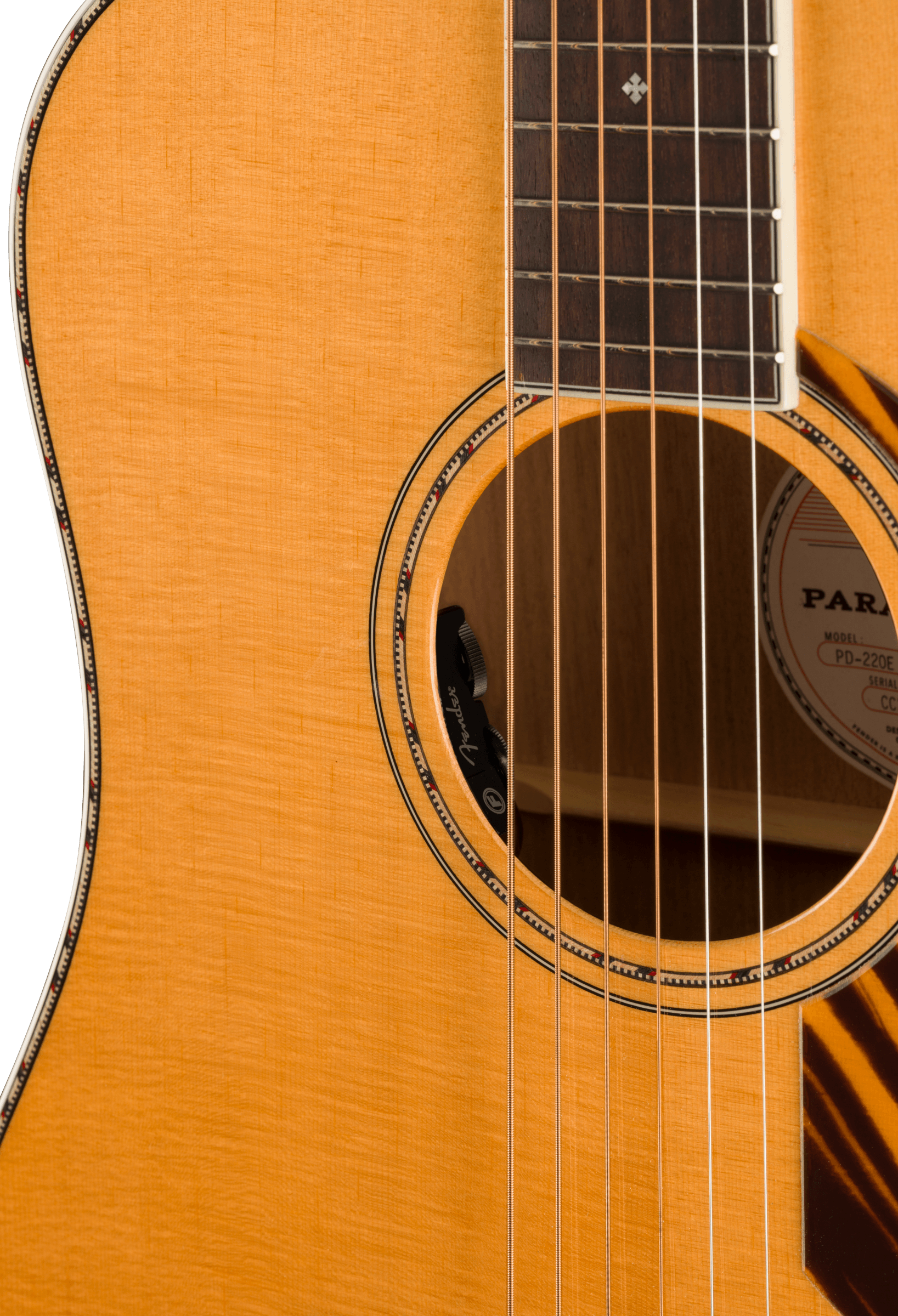 Fender® PD-220E Dreadnought, Ovangkol Fingerboard, Natural