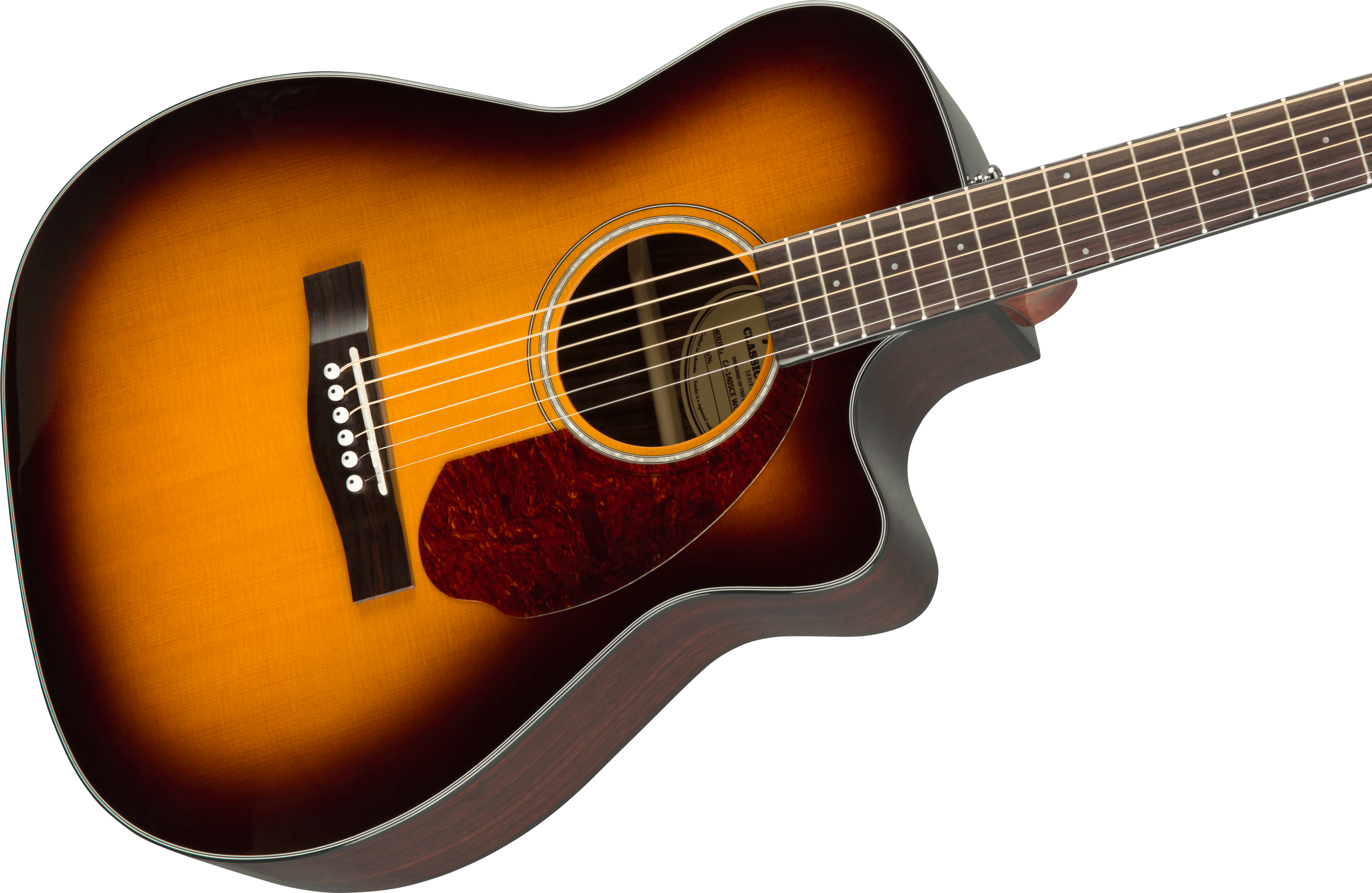 Fender® CC-140SCE Concert, Walnut Fingerboard, Sunburst w/case