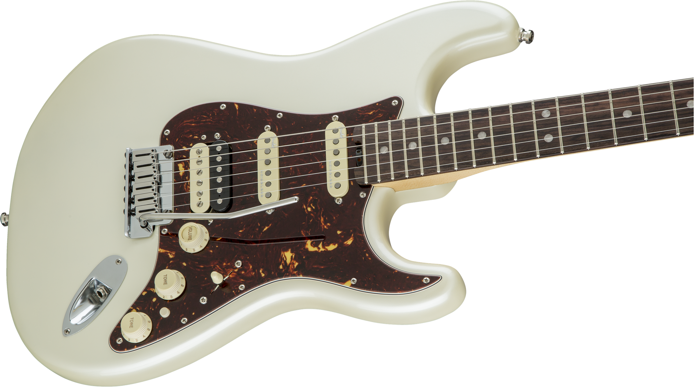 Fender® American Elite Stratocaster® HSS ShawBucker™, Rosewood Fingerboard, Olympic Pearl