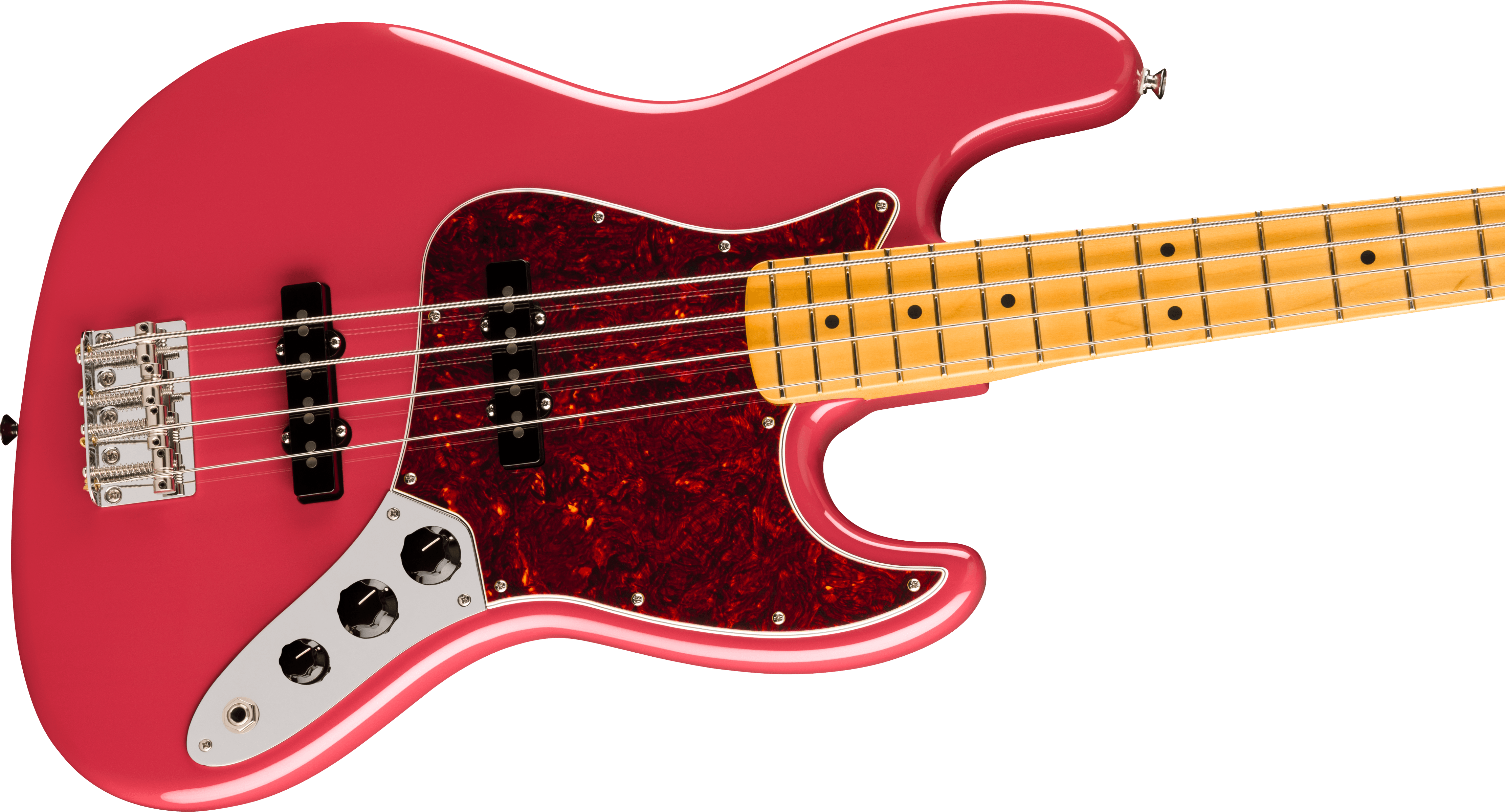 Fender® American Professional Classic Jazz Bass®, Maple Fingerboard, Faded Dakota Red