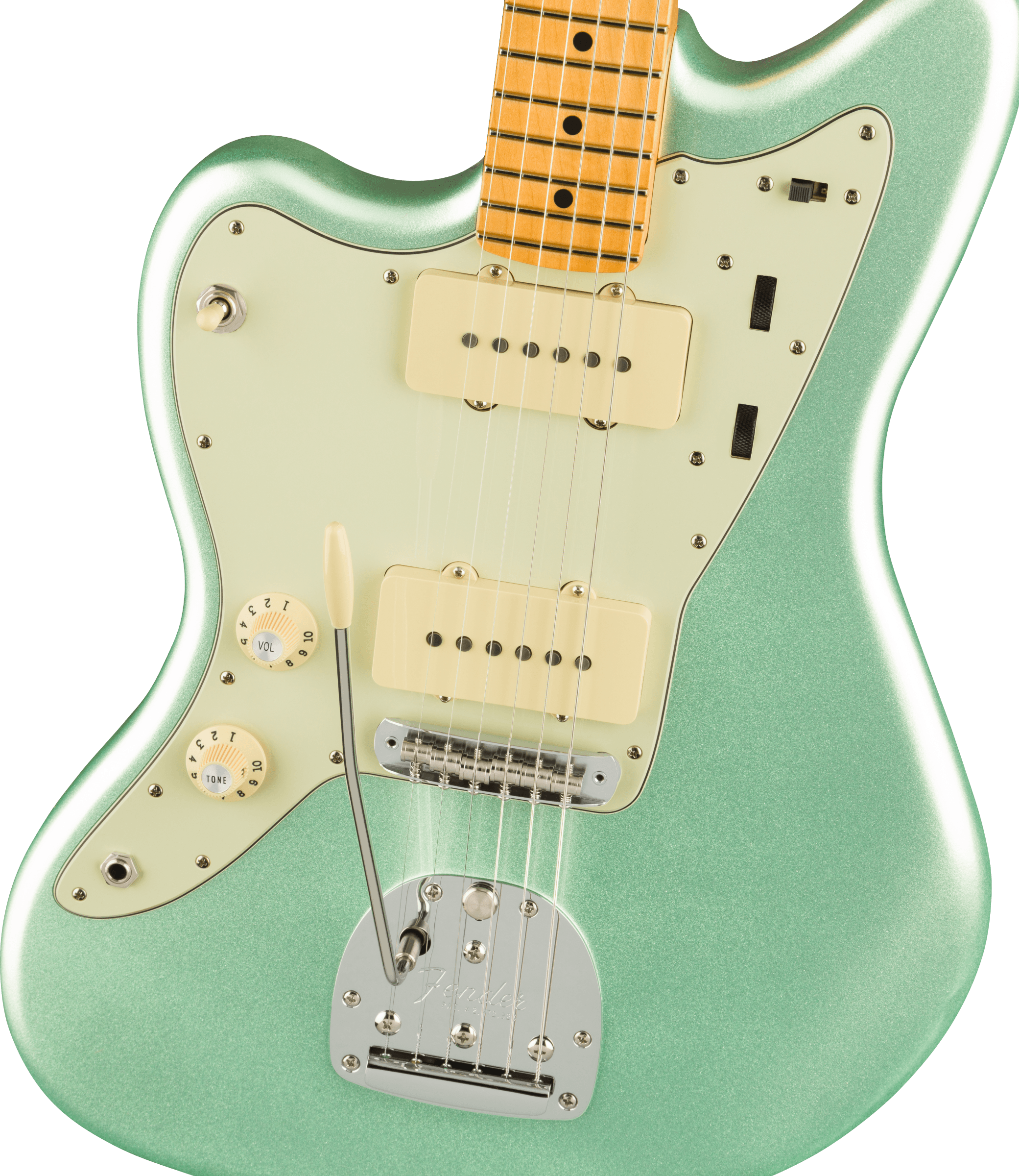 Fender® American Professional II Jazzmaster® Left-Hand, Maple Fingerboard, Mystic Surf Green