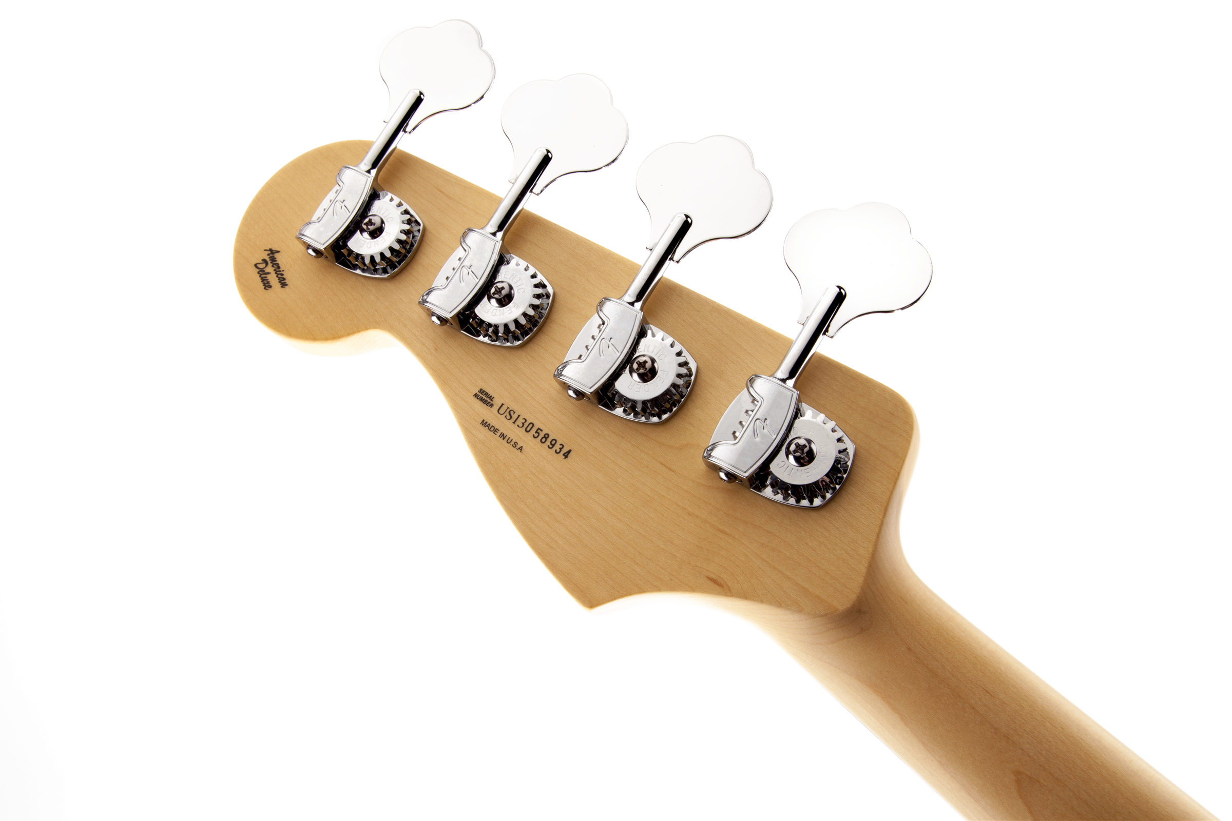 Fender® American Deluxe Jazz Bass® Ash, Maple Fingerboard, Natural, 3-Ply B/W/B Pickguard