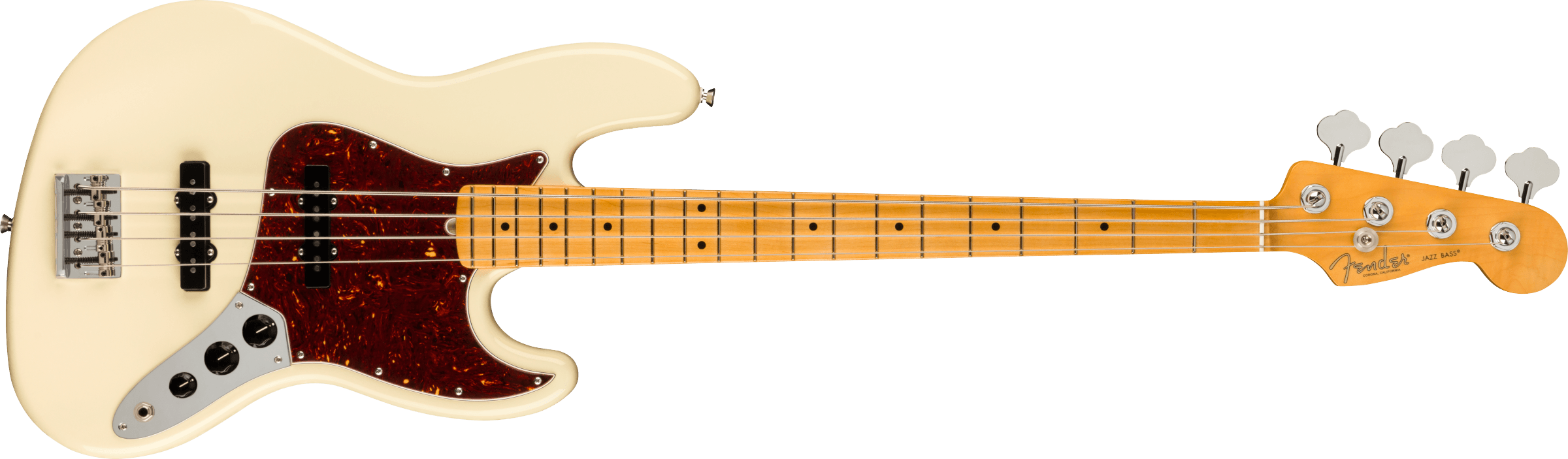 Fender® American Professional II Jazz Bass®, Maple Fingerboard, Olympic White