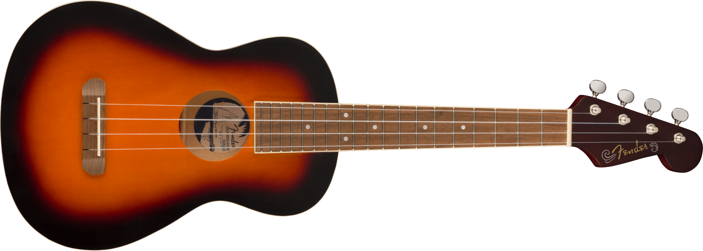 Fender® Avalon Tenor Ukulele, Walnut Fingerboard, 2-Color Sunburst