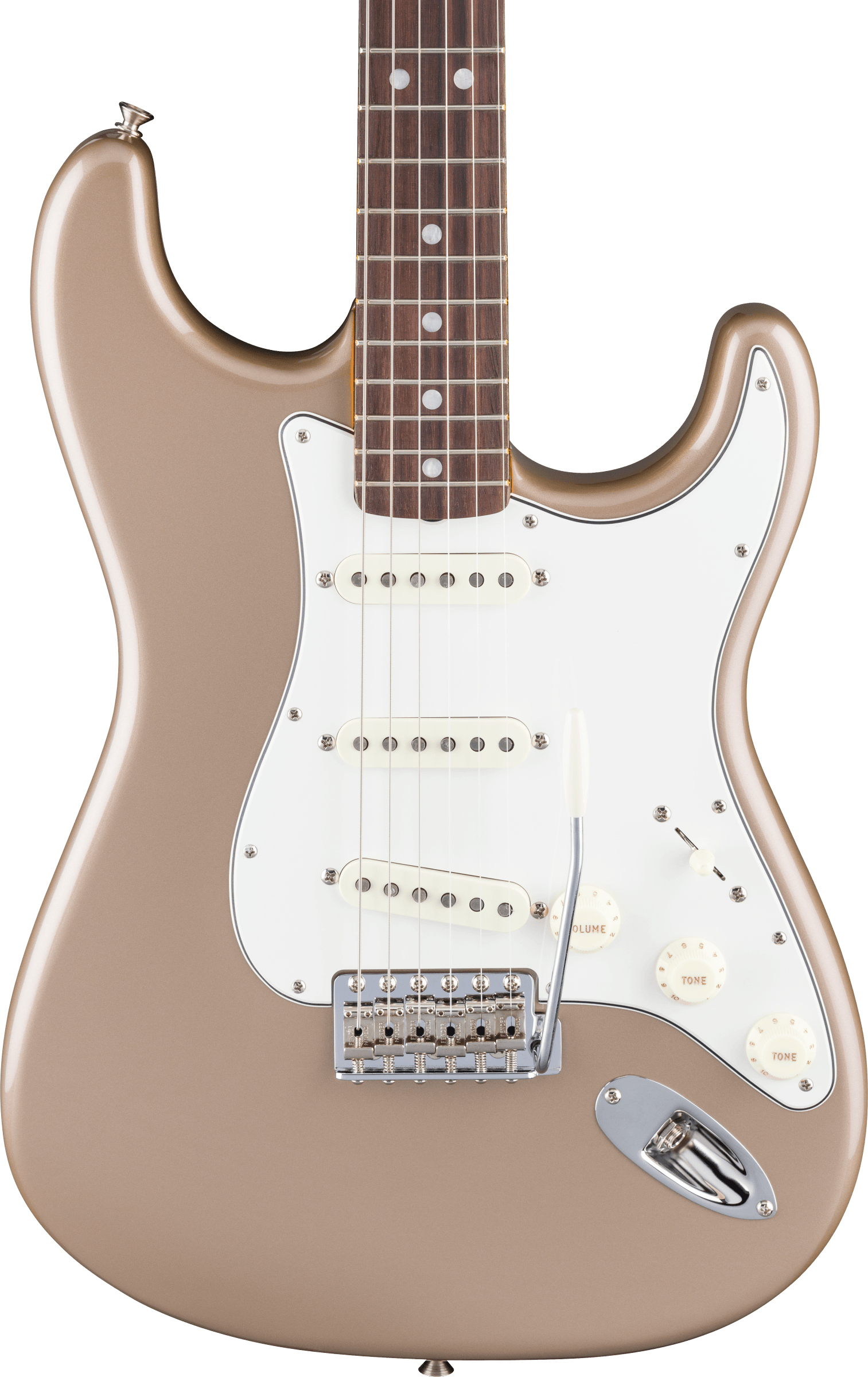Fender® American Vintage II 1965 Stratocaster®, Round-Lam Rosewood Fingerboard, Shoreline Gold