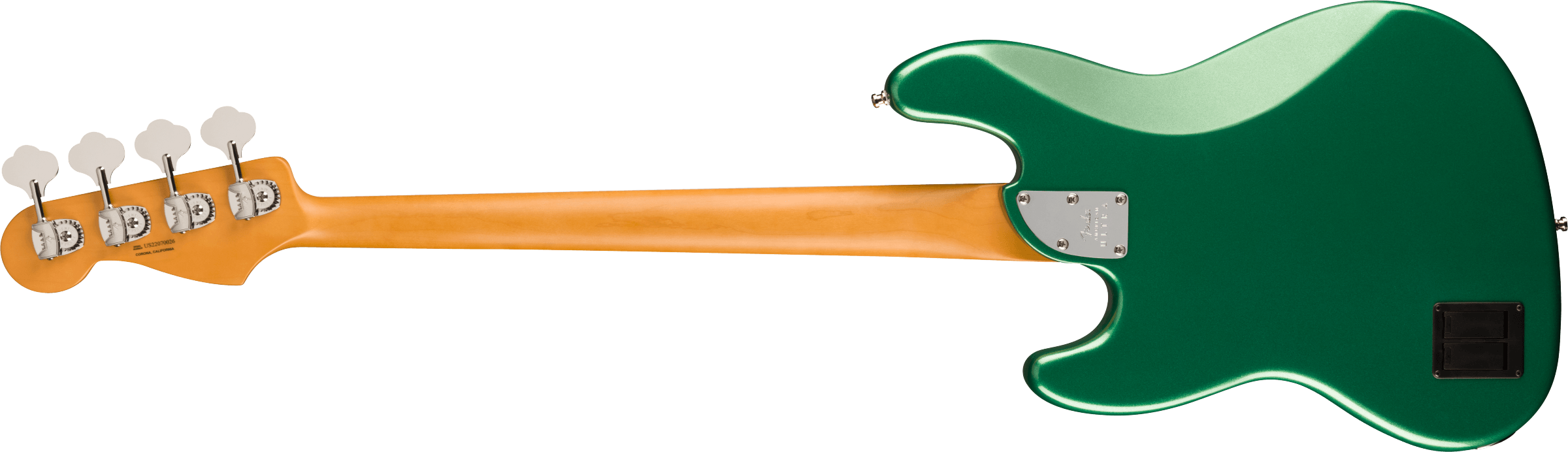 Fender® American Ultra Jazz Bass®, Ebony Fingerboard, Mystic Pine Green