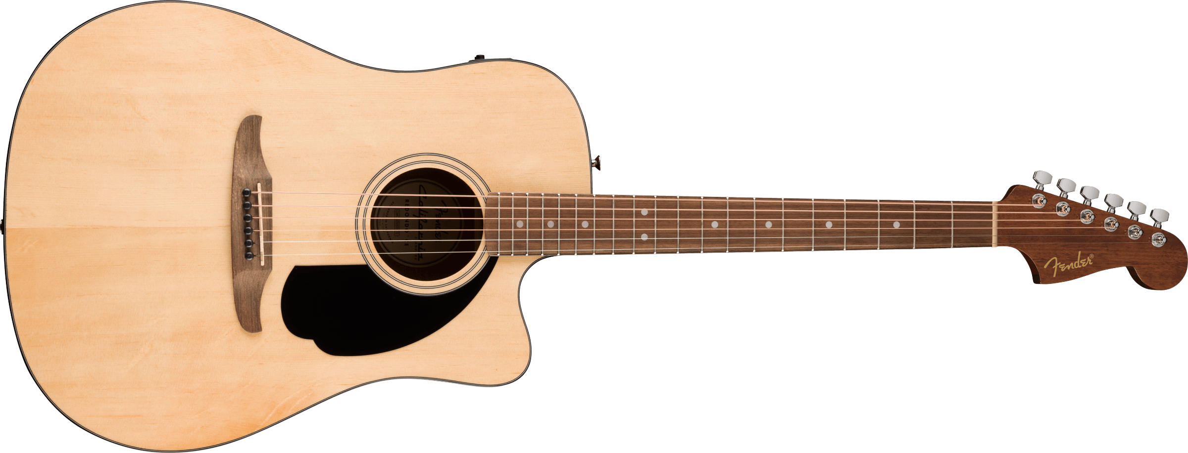 Fender® California Standard Redondo™ CE, Spruce Top, Black Pickguard, Natural