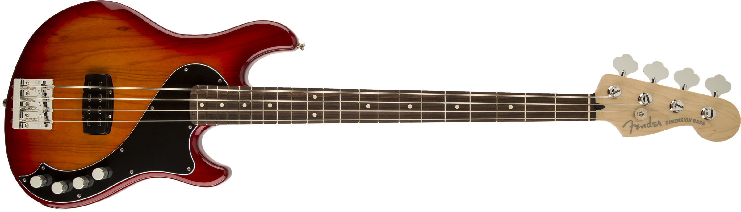 Fender® Deluxe Dimension Bass IV, Rosewood Fingerboard, Aged Cherry Burst