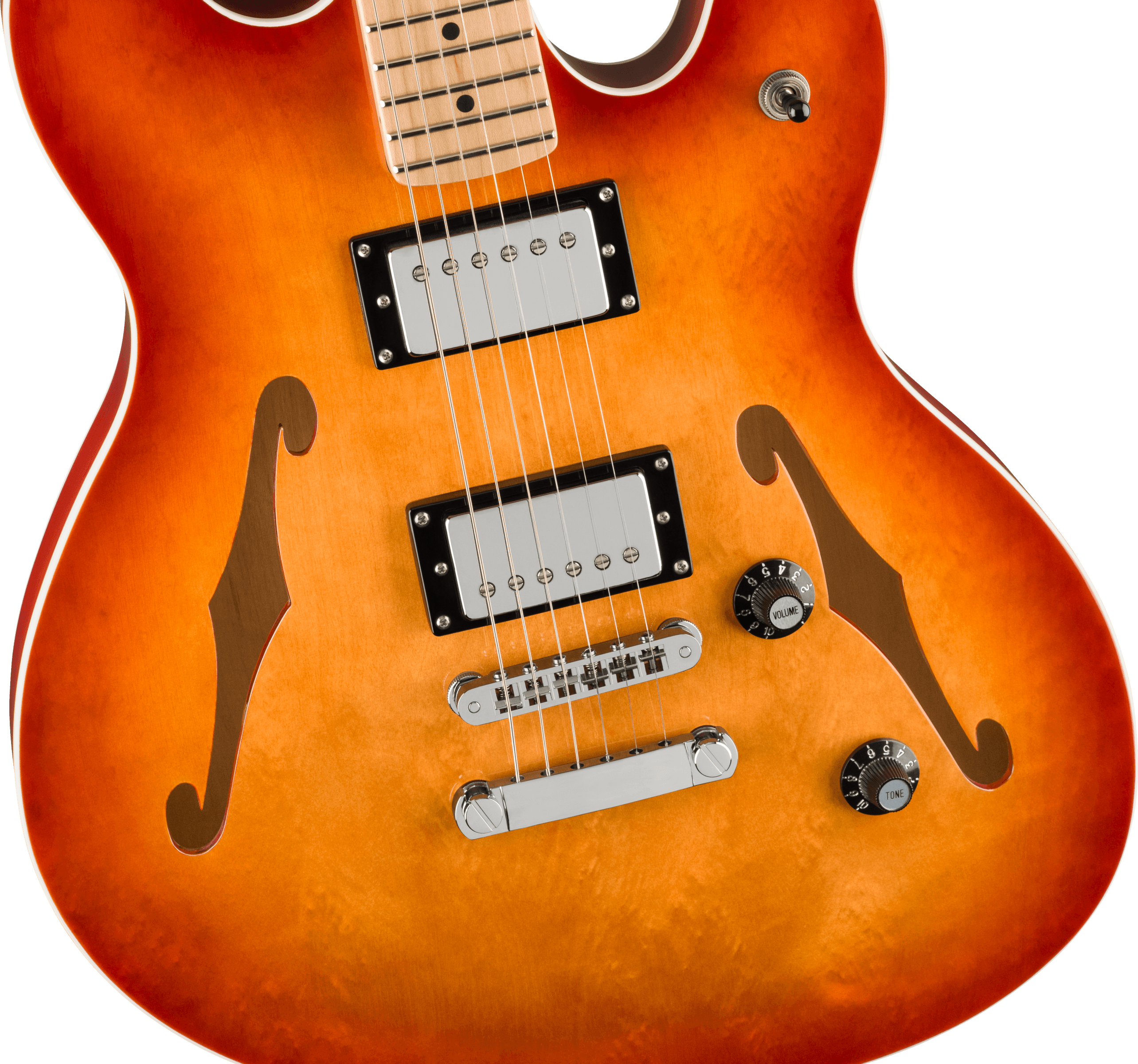 Squier® Affinity Series® Starcaster® Deluxe, Maple Fingerboard, Sienna Sunburst