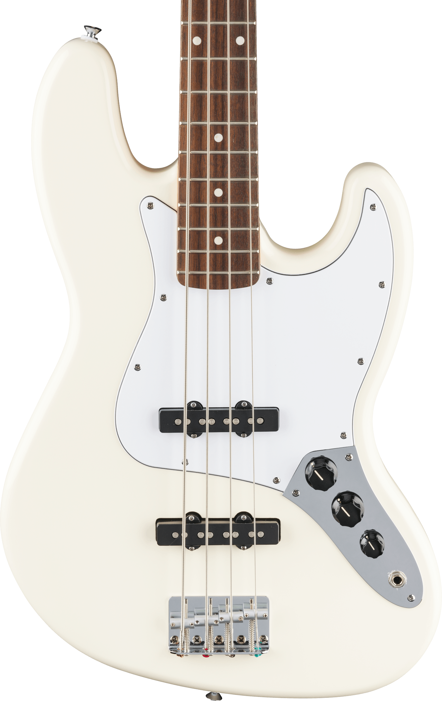 Fender® Standard Jazz Bass®, Laurel Fingerboard, White Pickguard, Olympic White