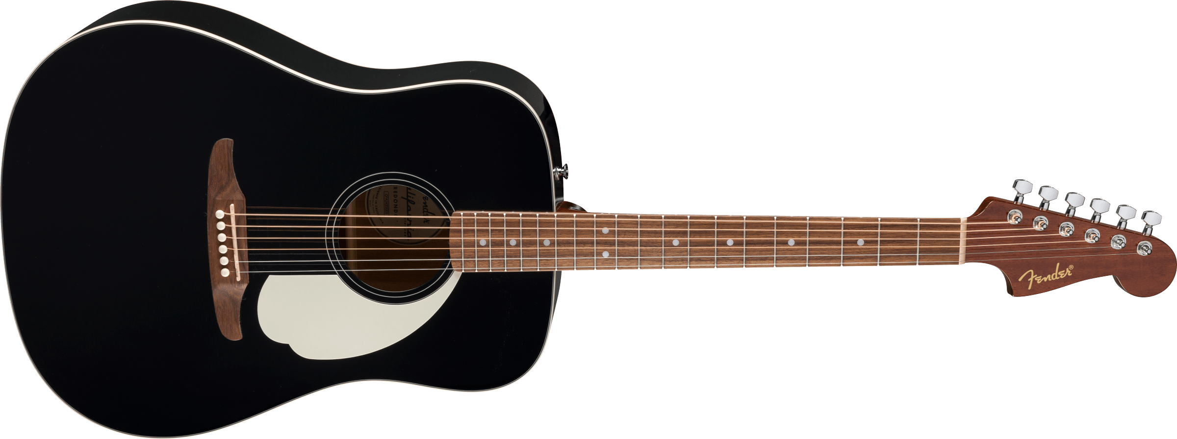 Fender® California Standard Redondo™, Spruce Top, Ivory Pickguard, Black