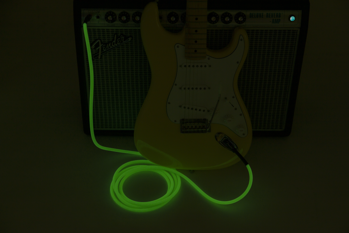 Fender® Professional Glow in the Dark Cable, Green, 18.6'