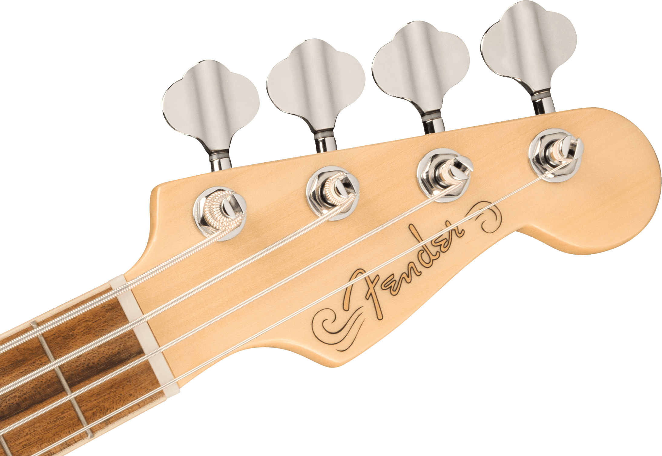 Fender® Fullerton Precision Bass® Uke, Walnut Fingerboard, Tortoiseshell Pickguard, Olympic White