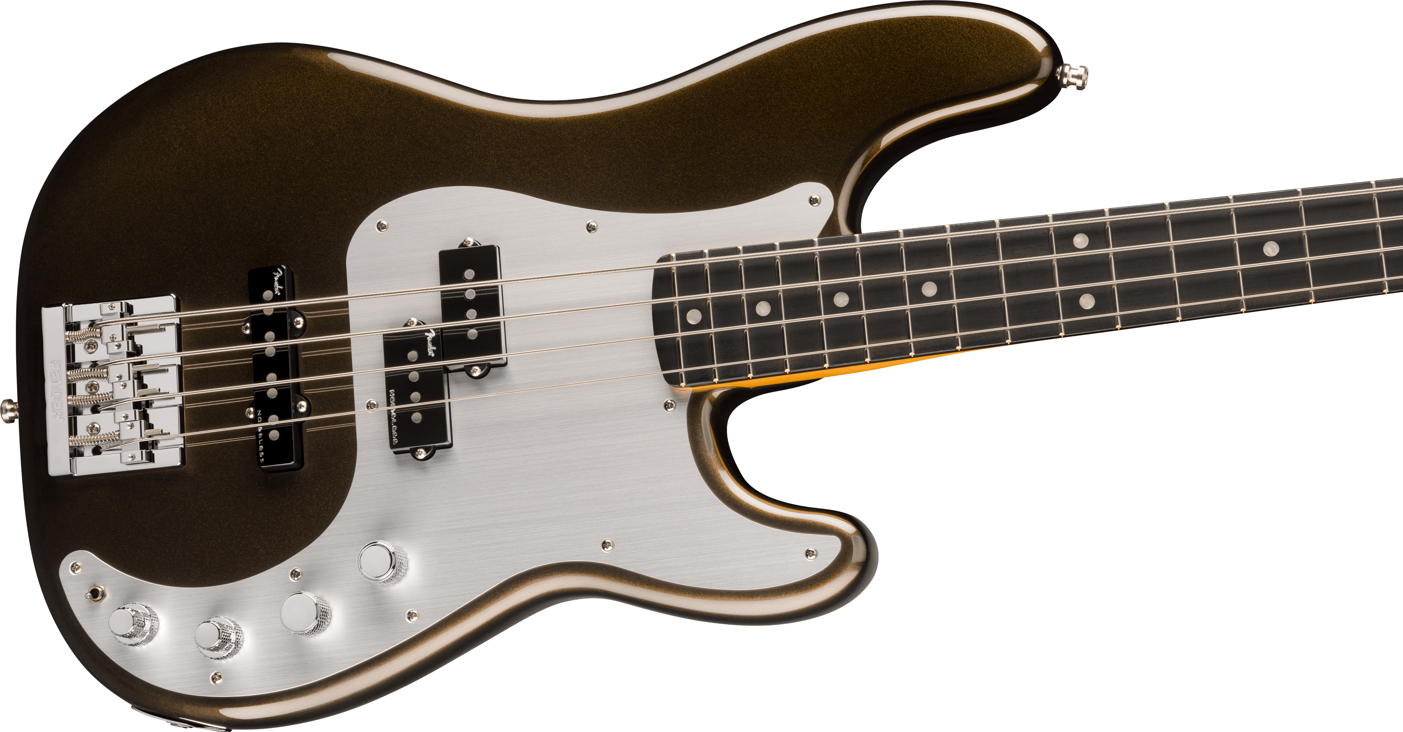 Fender® American Ultra II Precision Bass®, Ebony Fingerboard, Texas Tea