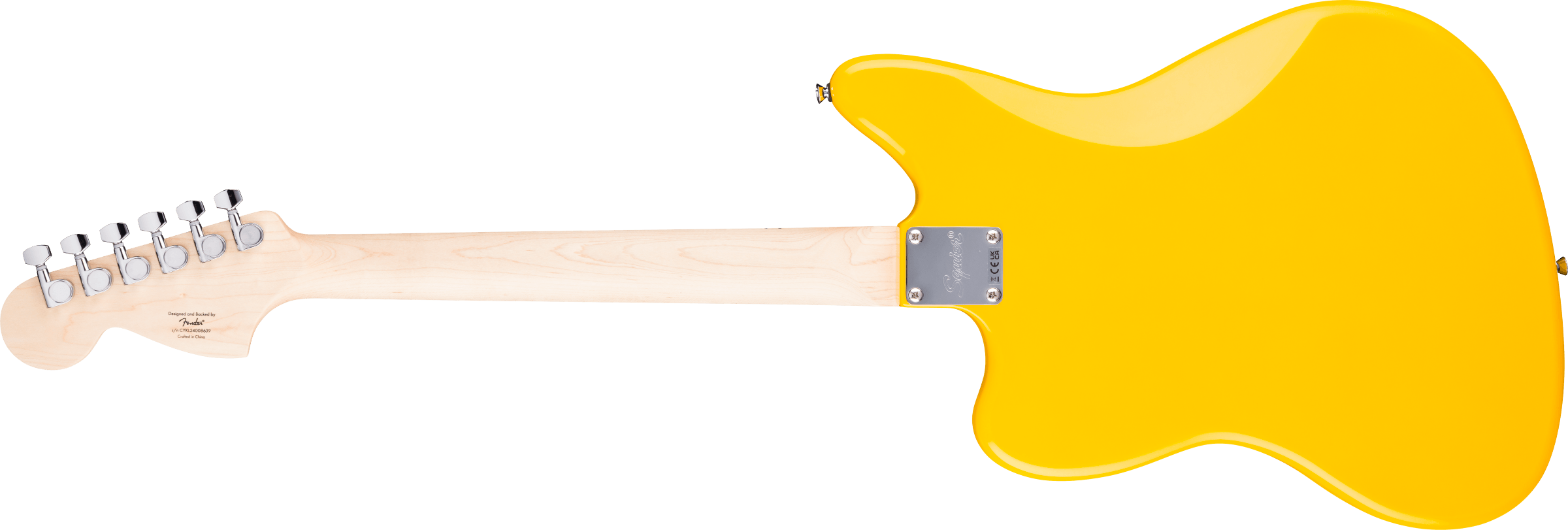 Squier® FSR Affinity Series® Jaguar®, Maple Fingerboard, Black Pickguard, Graffiti Yellow