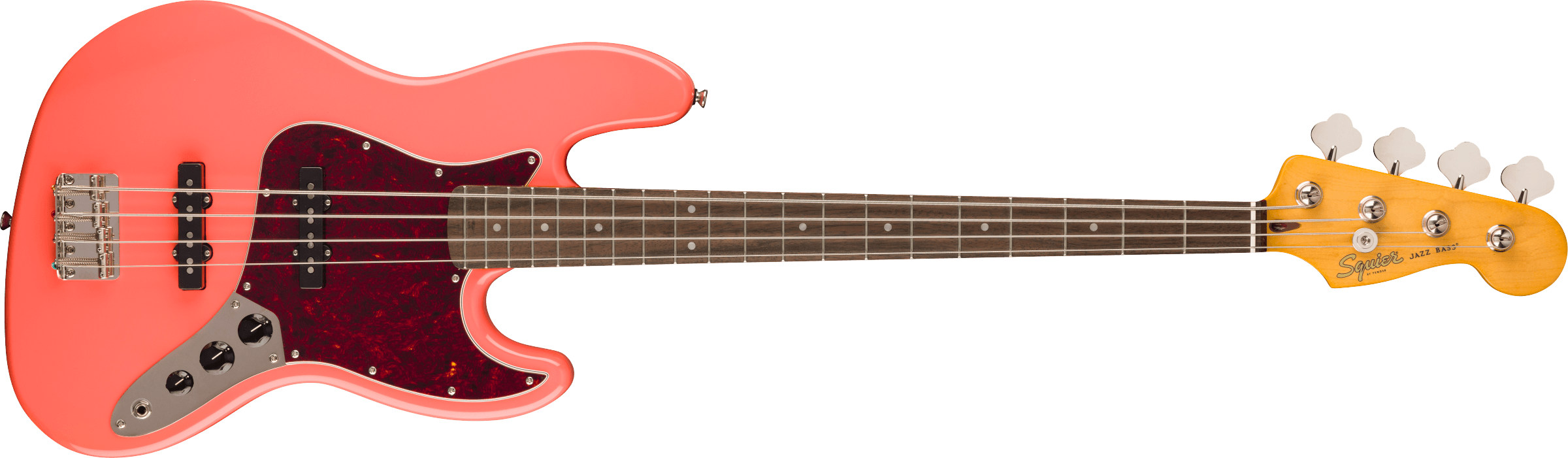 Squier® Classic Vibe™ '60s Jazz Bass®, Laurel Fingerboard, Tortoiseshell Pickguard, Tahitian Coral