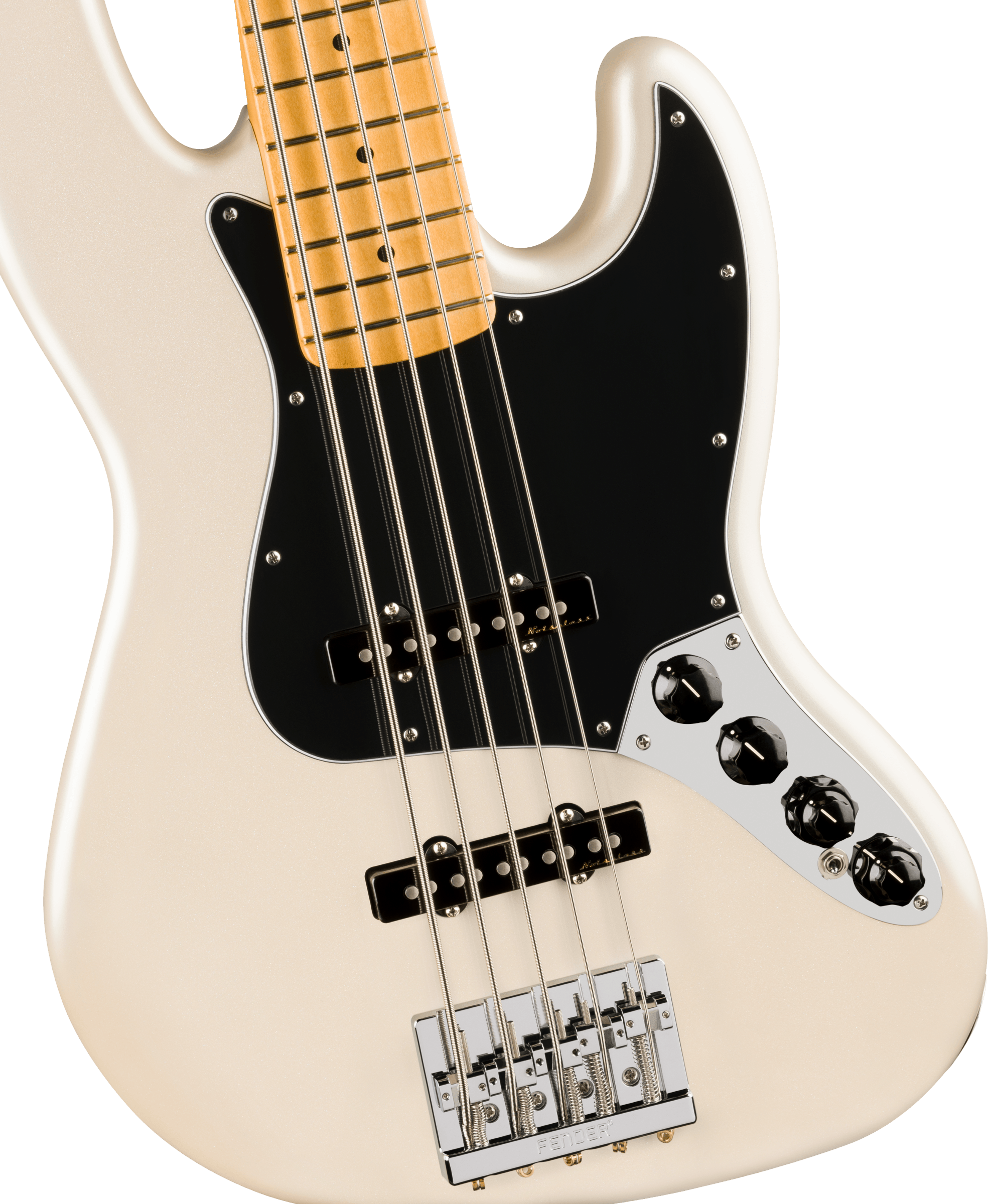 Fender® Player II Modified Active Jazz Bass® V, Maple Fingerboard, Olympic Pearl