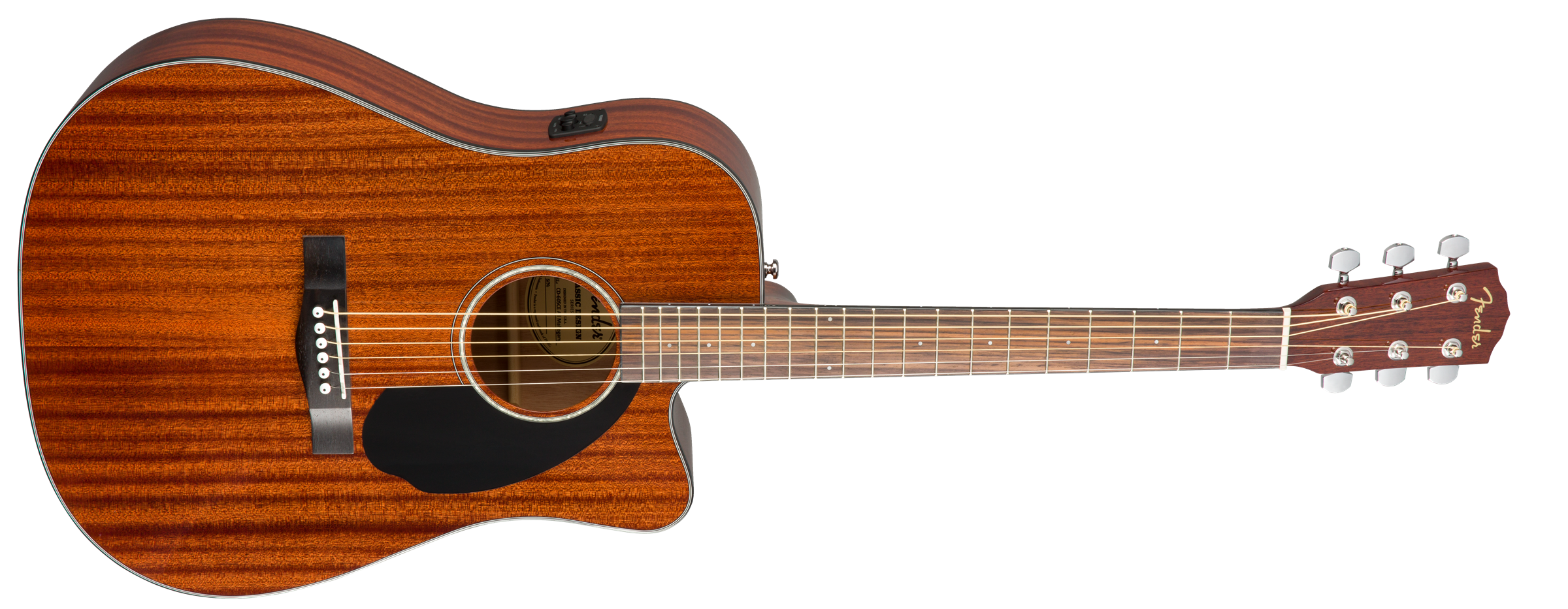 Fender® CD-60SCE Dreadnought, Walnut Fingerboard, All-Mahogany