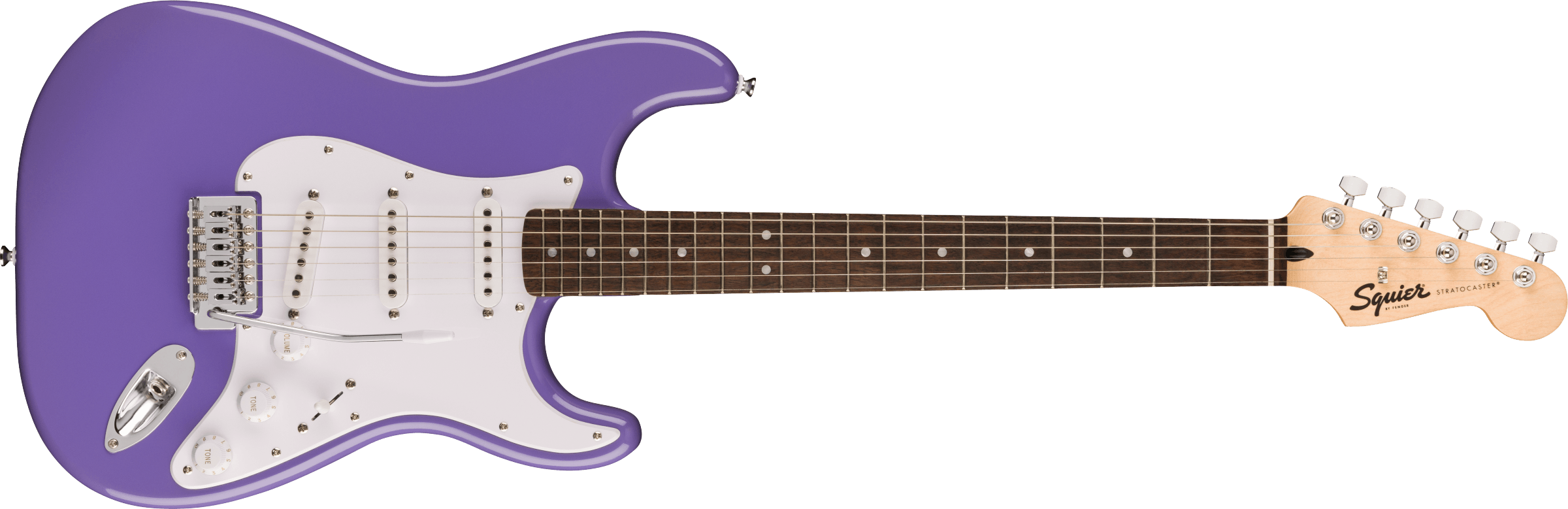 Squier® Sonic® Stratocaster®, Laurel Fingerboard, White Pickguard, Ultraviolet