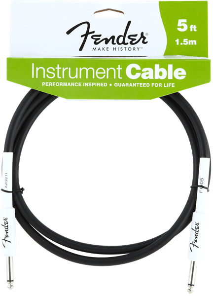 Fender® Performance Series Instrument Cable, 5’, Black