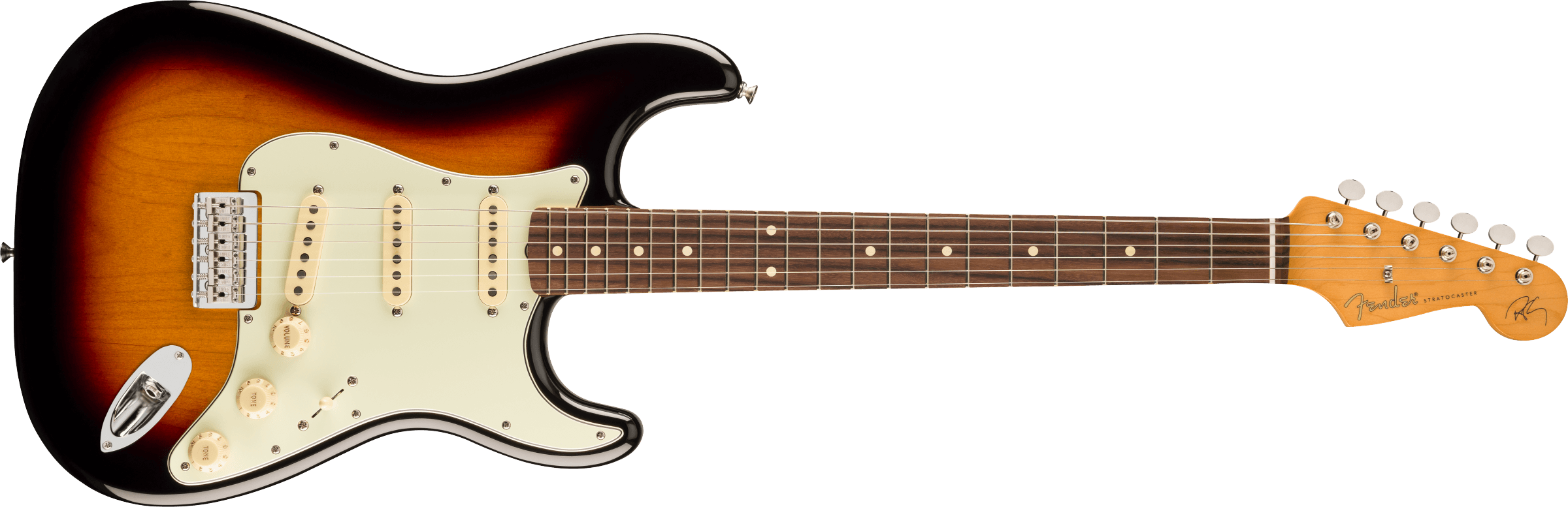 Fender® Robert Cray Stratocaster®, Rosewood Fingerboard, 3-Color Sunburst