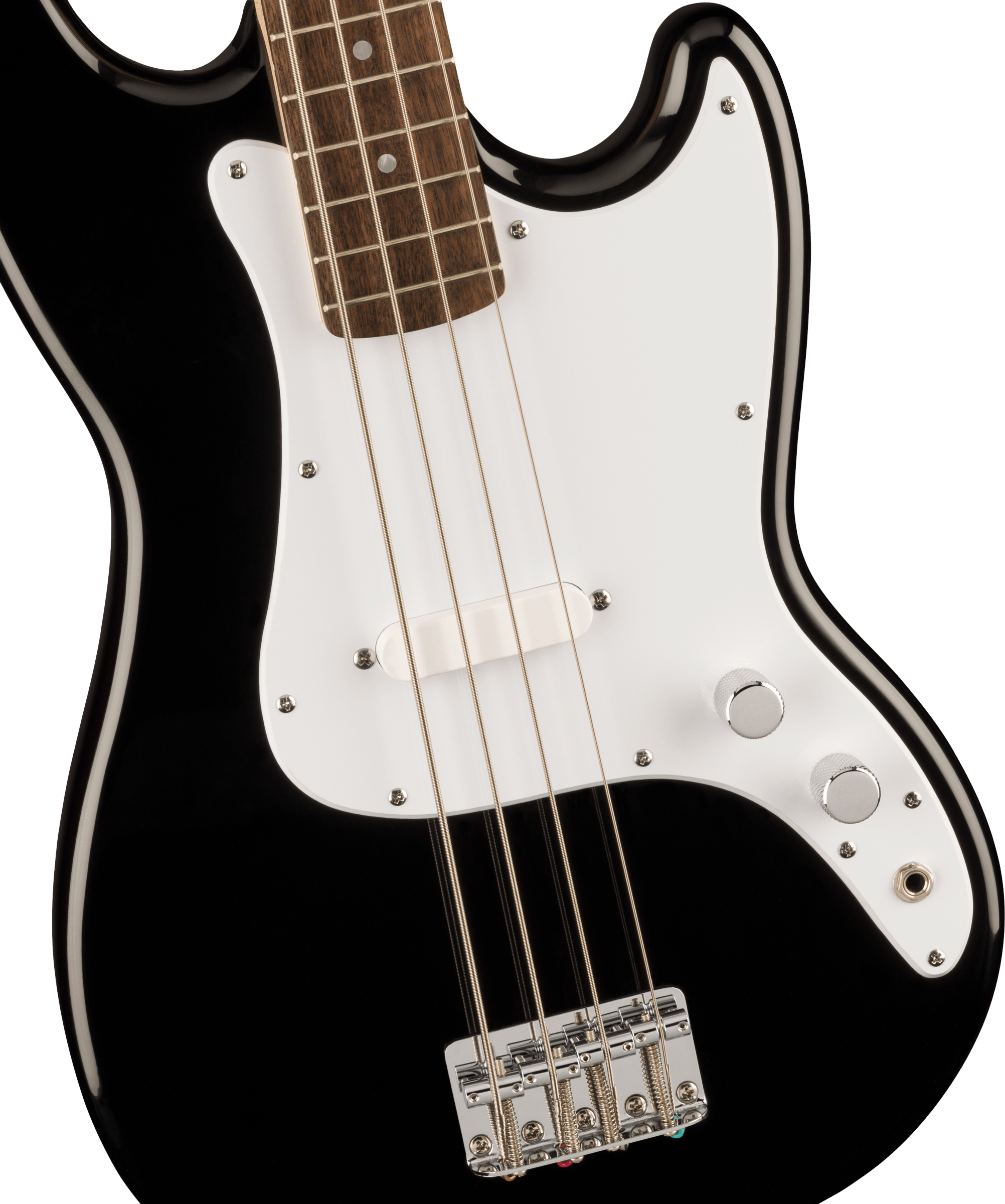 Squier® Squier Sonic® Bronco™ Bass, Laurel Fingerboard, White Pickguard, Black